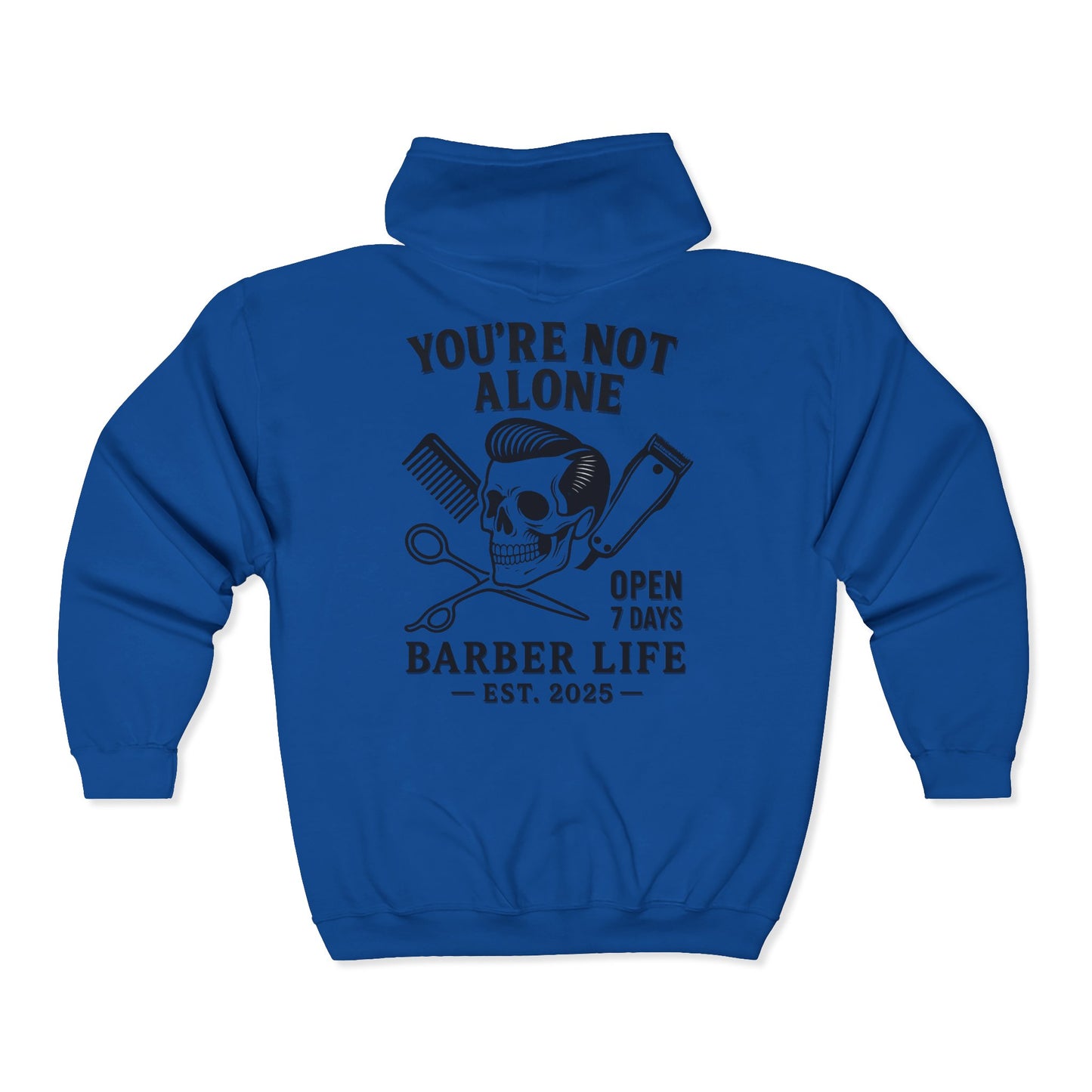 Barber Life Full Zip Up Hoodie