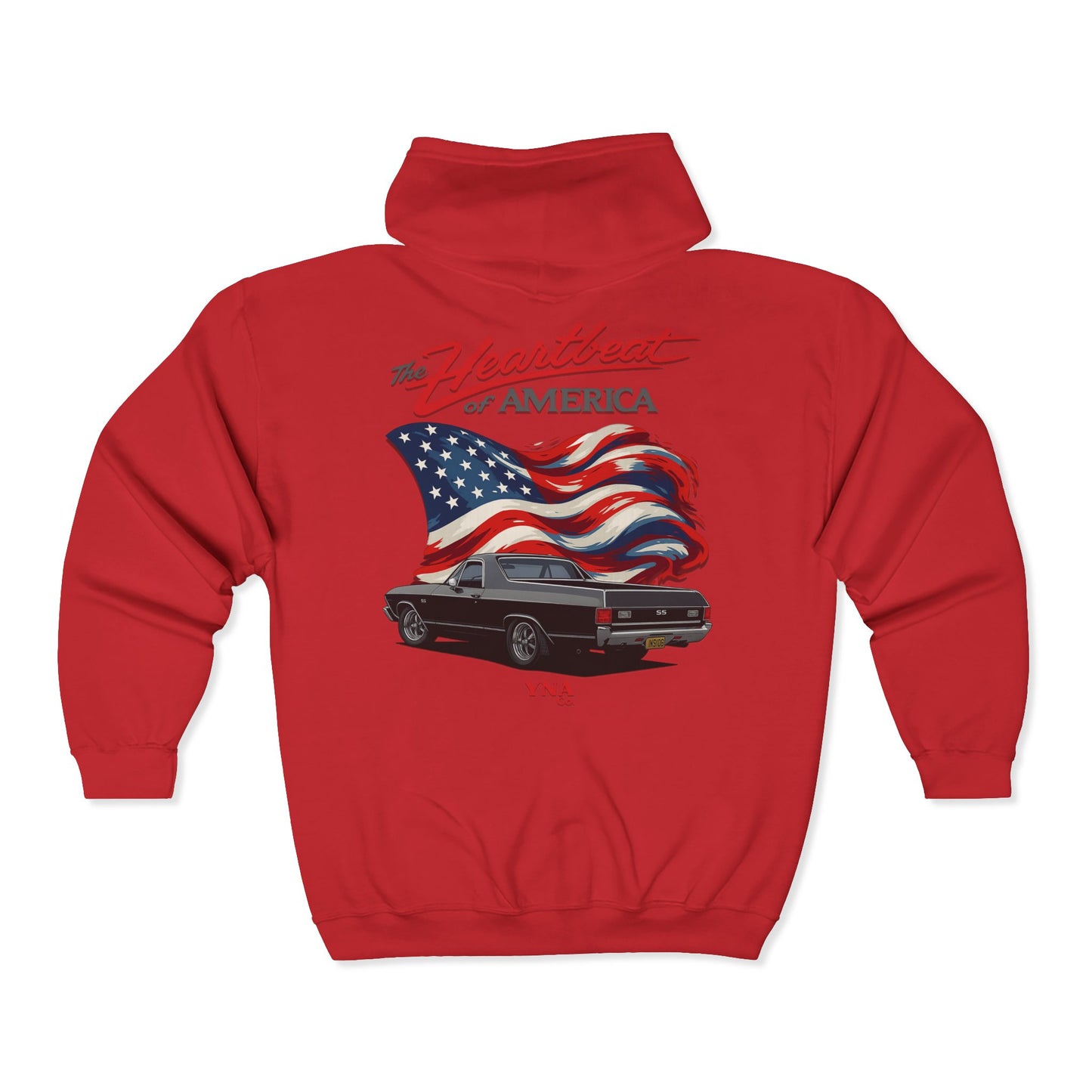 The Heartbeat of America II Full Zip Up Hoodie