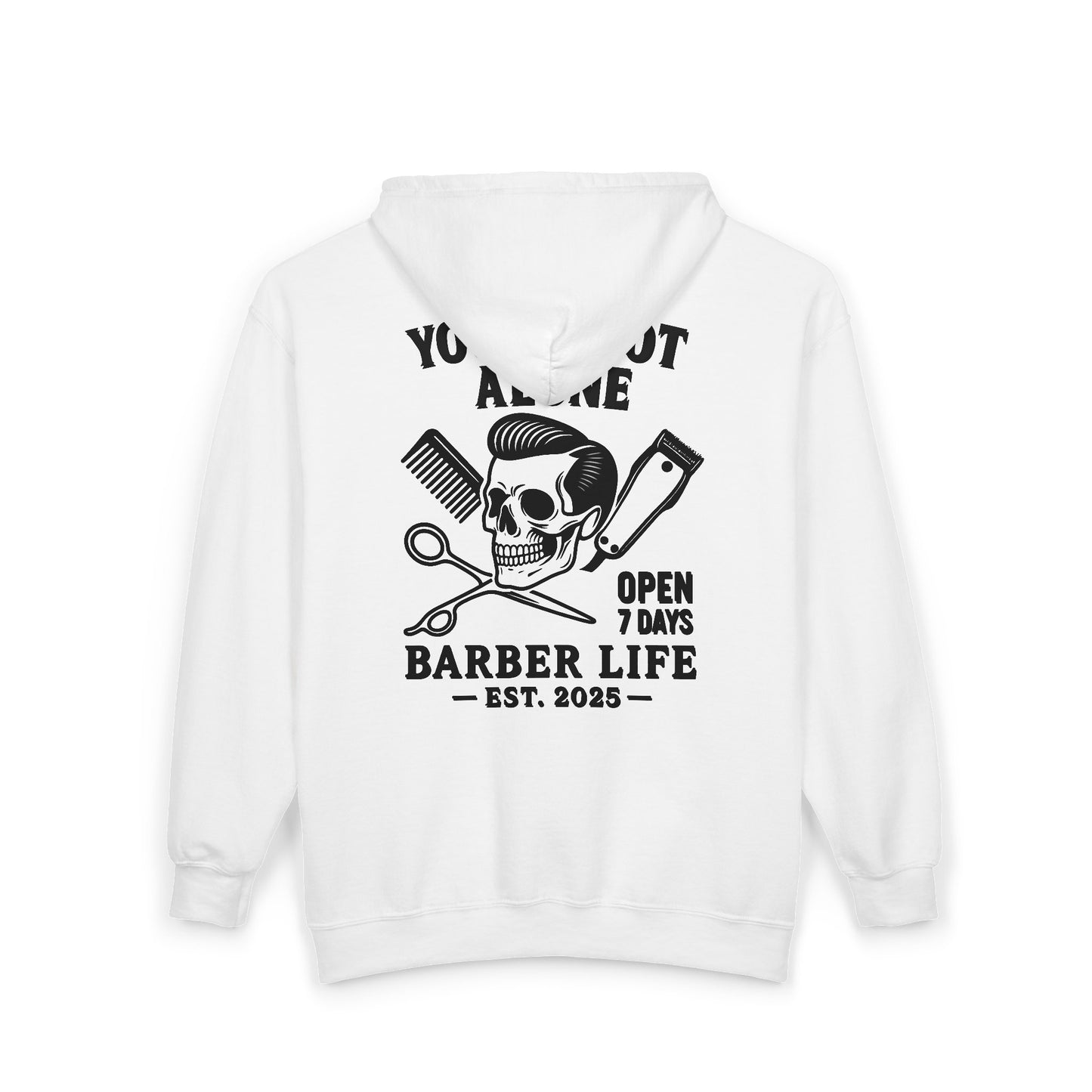 Barber Life Full Zip Up Hoodie