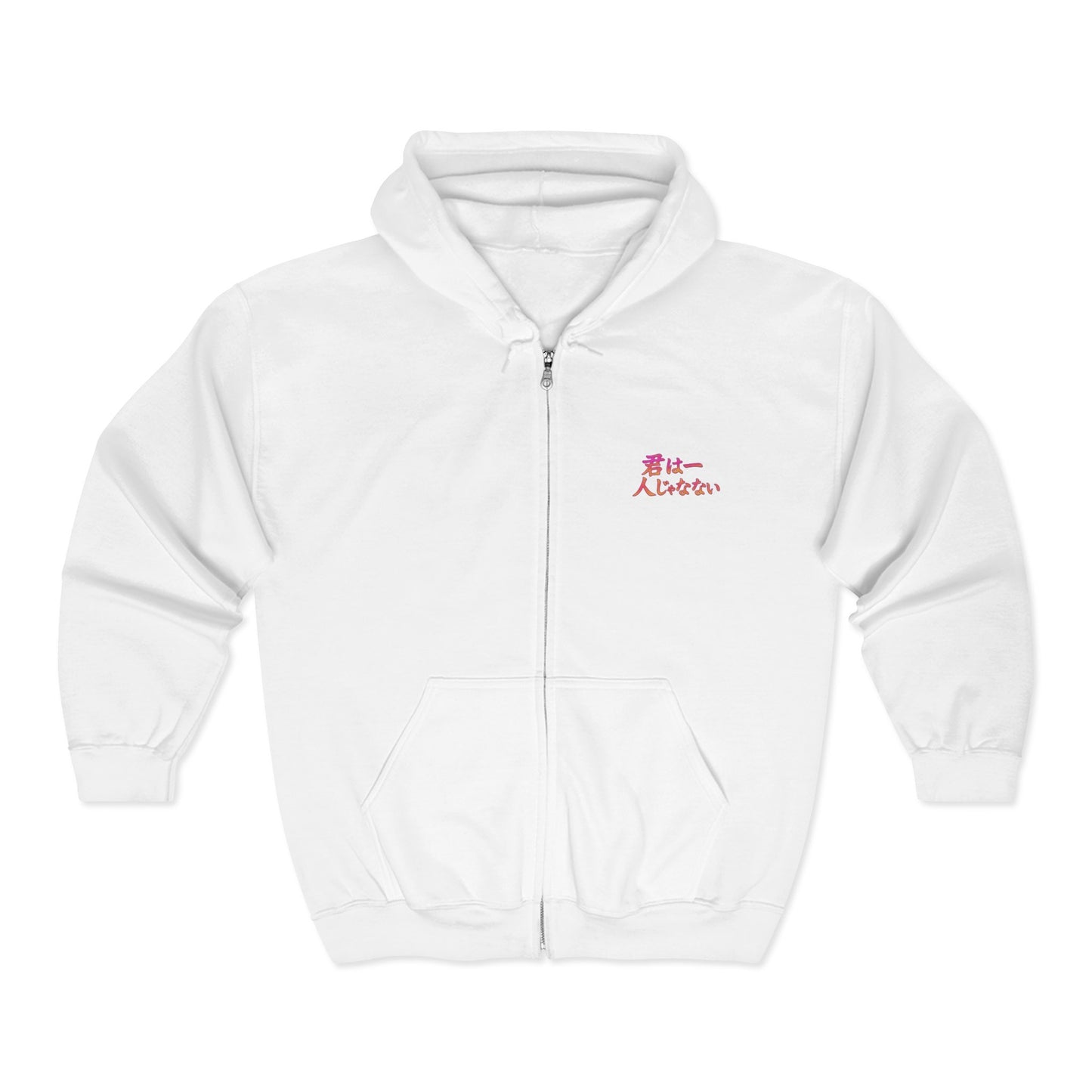 Anime Full Zip Up Hooded Sweatshirt