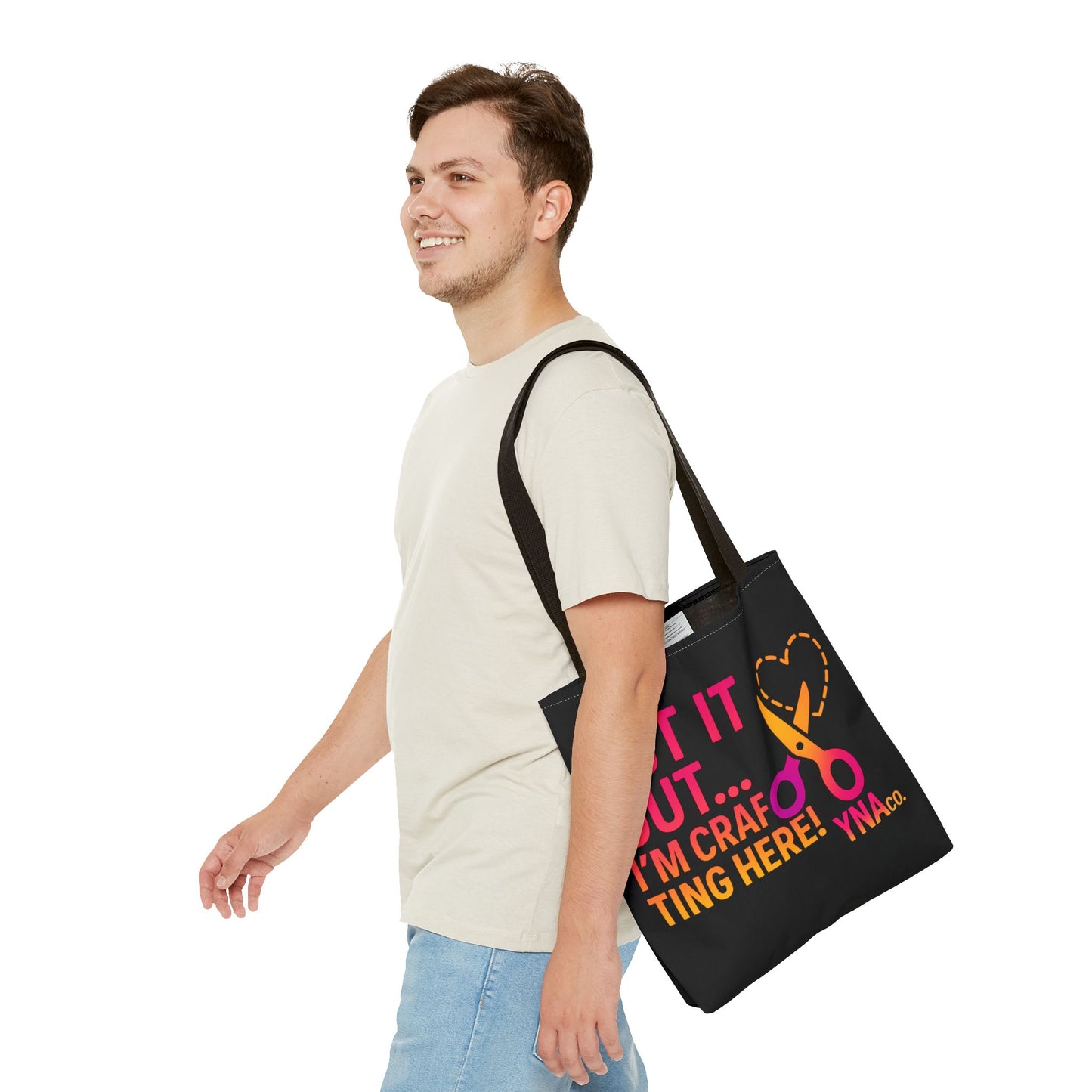 You're Not Alone Tote Bag – Crafting Edition (Black)