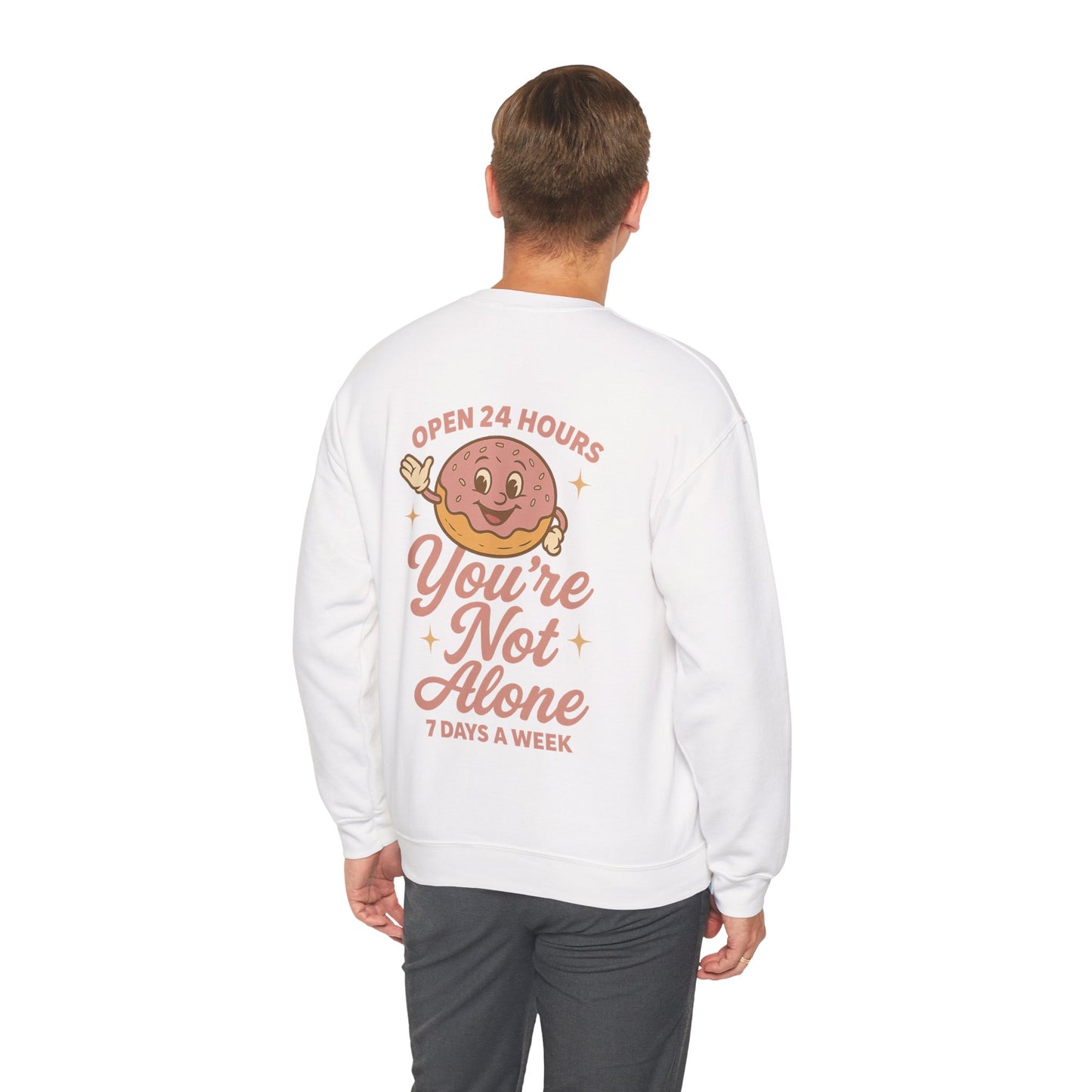 Open 24 Hours Crewneck Sweatshirt - Donut Edition
