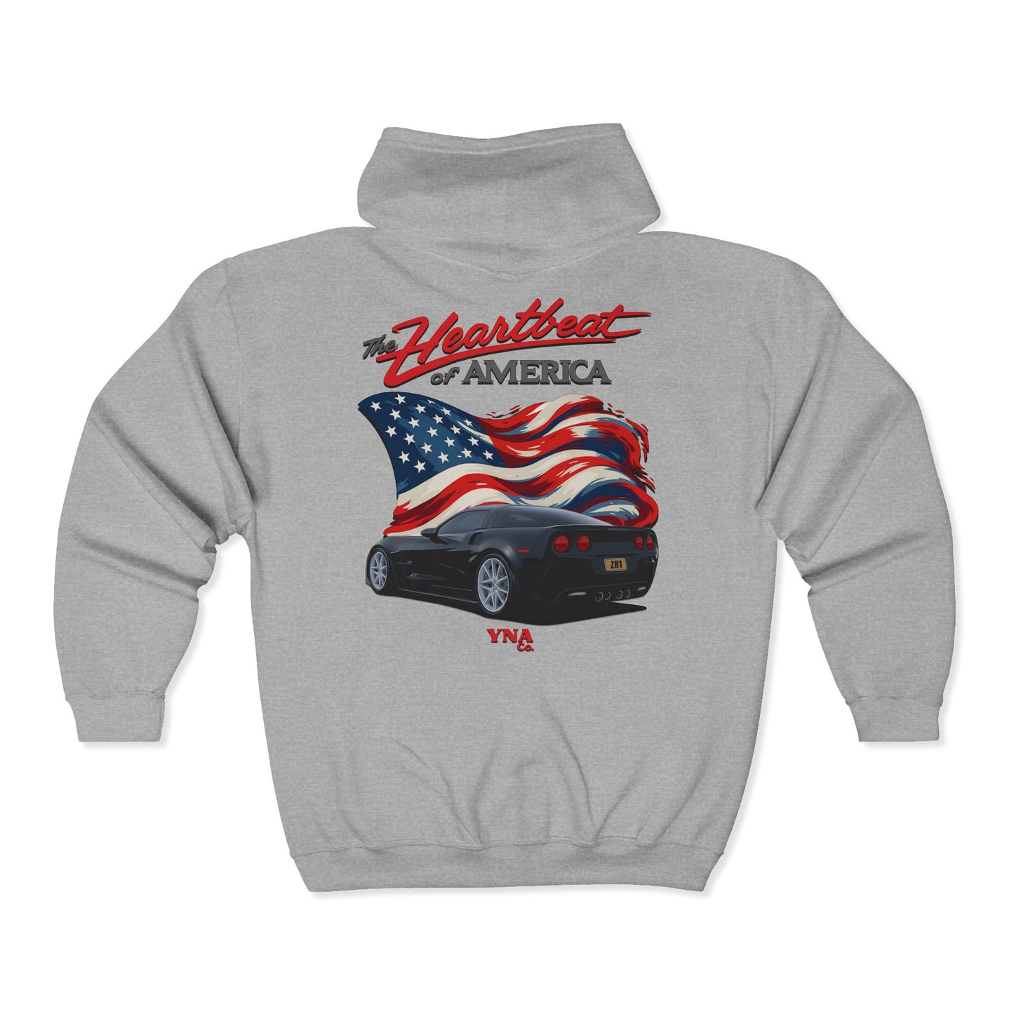 The Heartbeat of America III Full Zip Up Hoodie