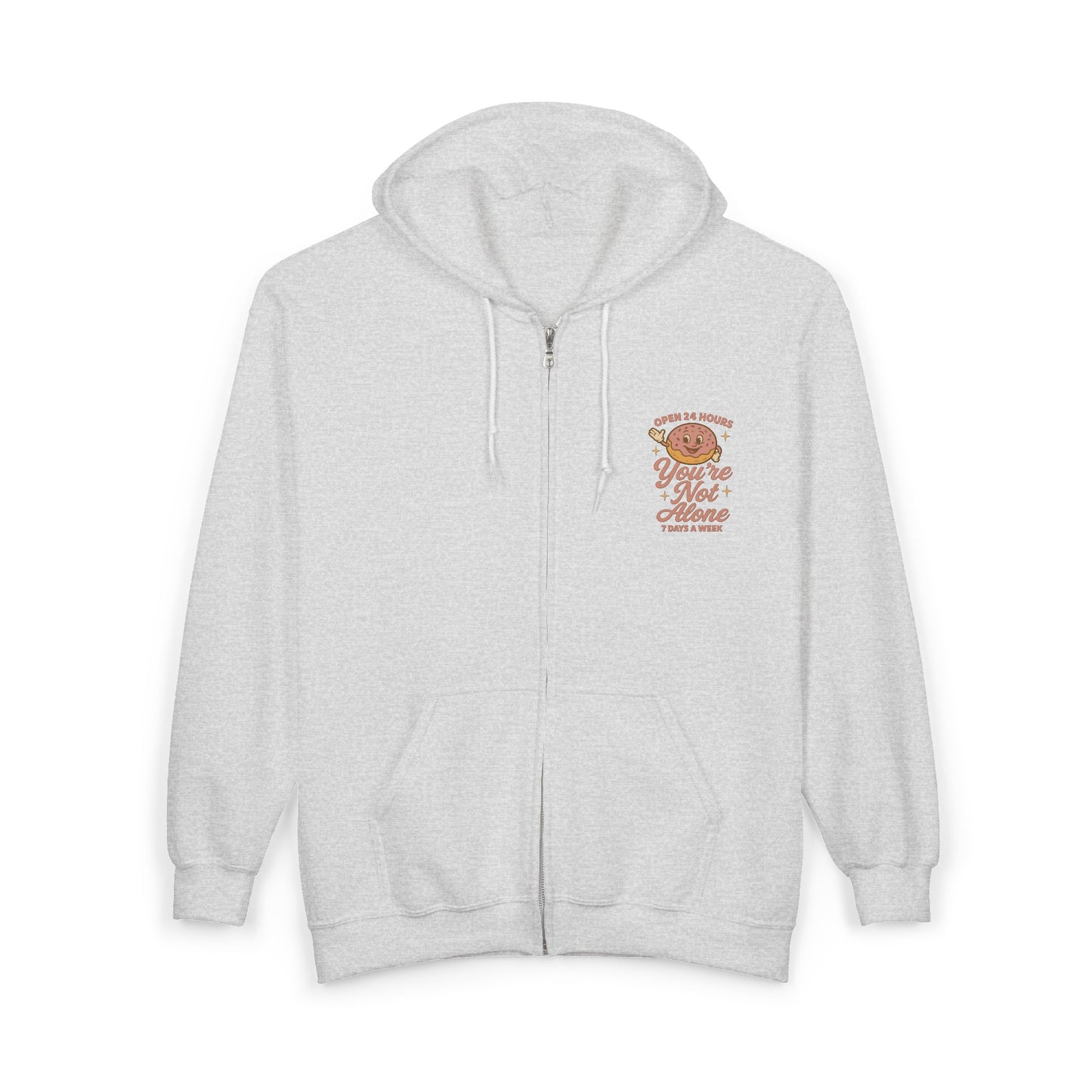 Open 24 Hours Full Zip Up Hoodie Donut Edition
