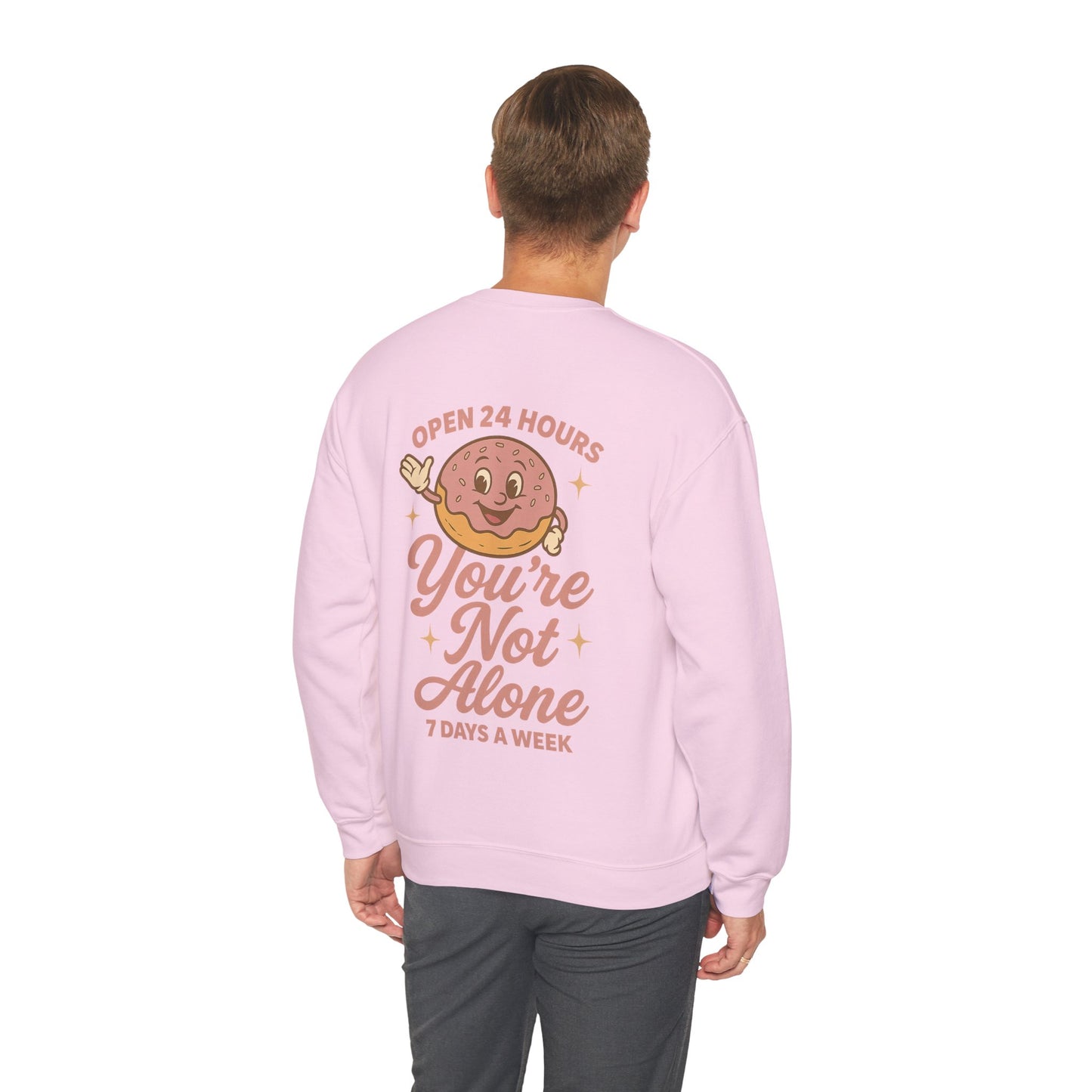 Open 24 Hours Crewneck Sweatshirt - Donut Edition