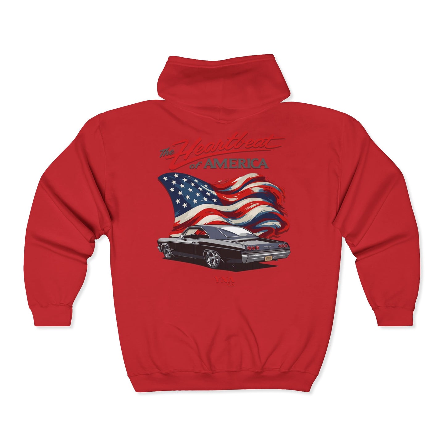 The Heartbeat of America Full Zip Up Hoodie