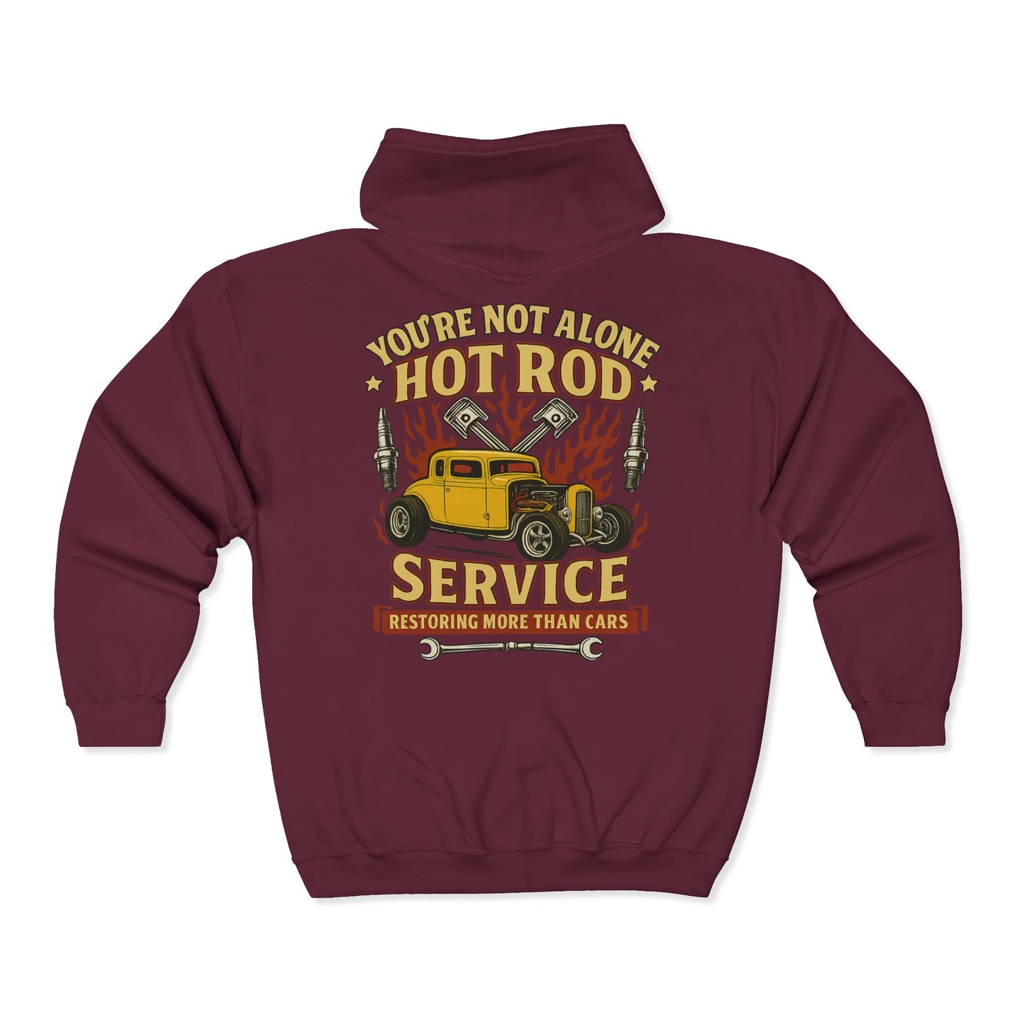 Hot Rod Full Zip Up Hoodie