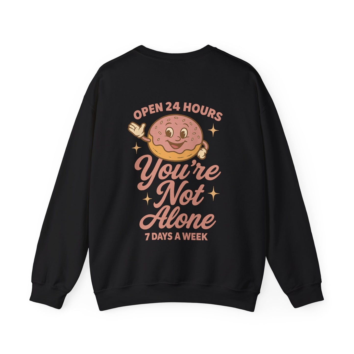 Open 24 Hours Crewneck Sweatshirt - Donut Edition