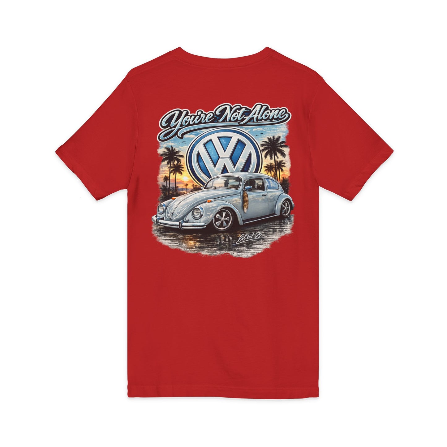 Lil'bit 72 VW Bug Women's V-Neck Tee