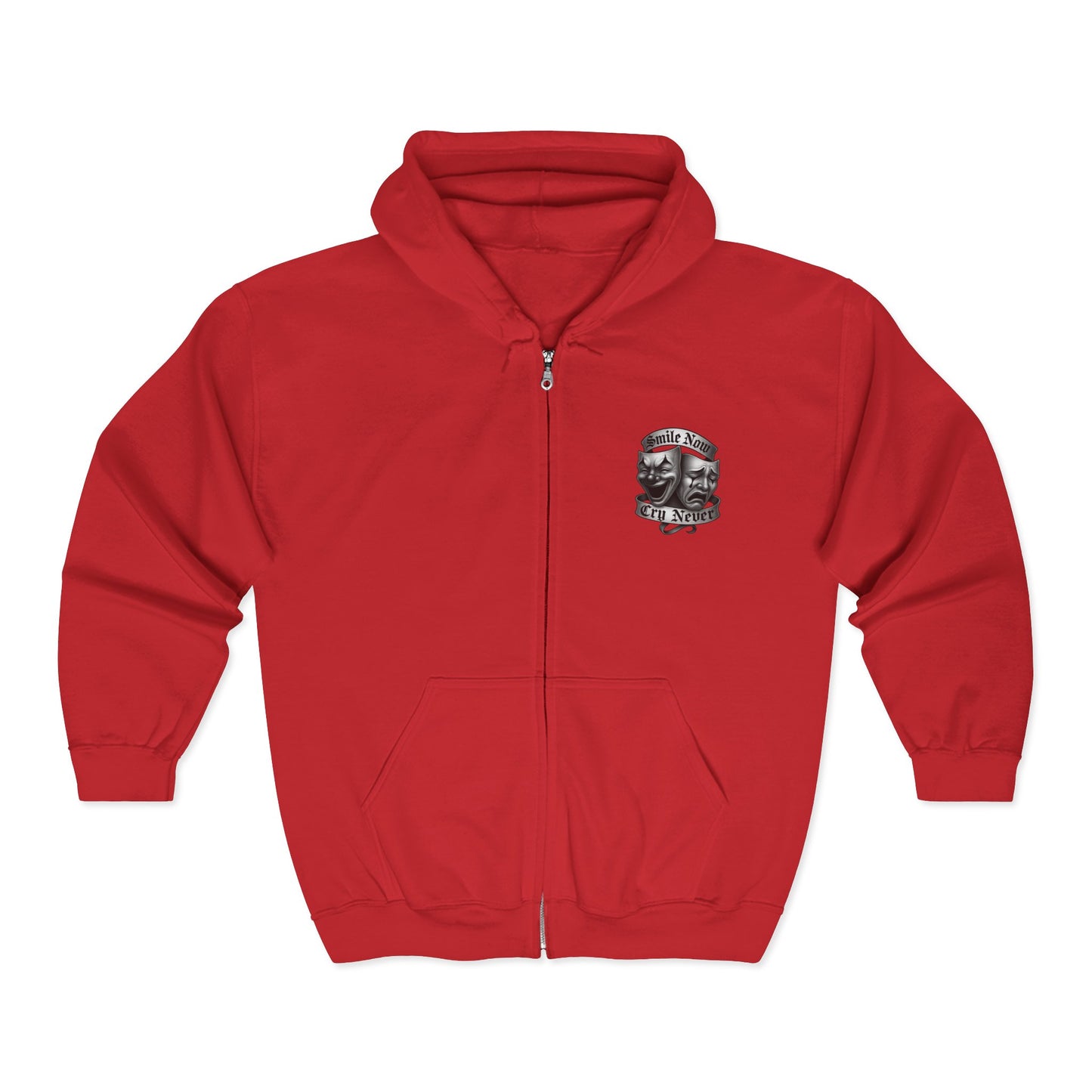 Smile Now, Cry Never Full Zip Up Hooded Sweatshirt