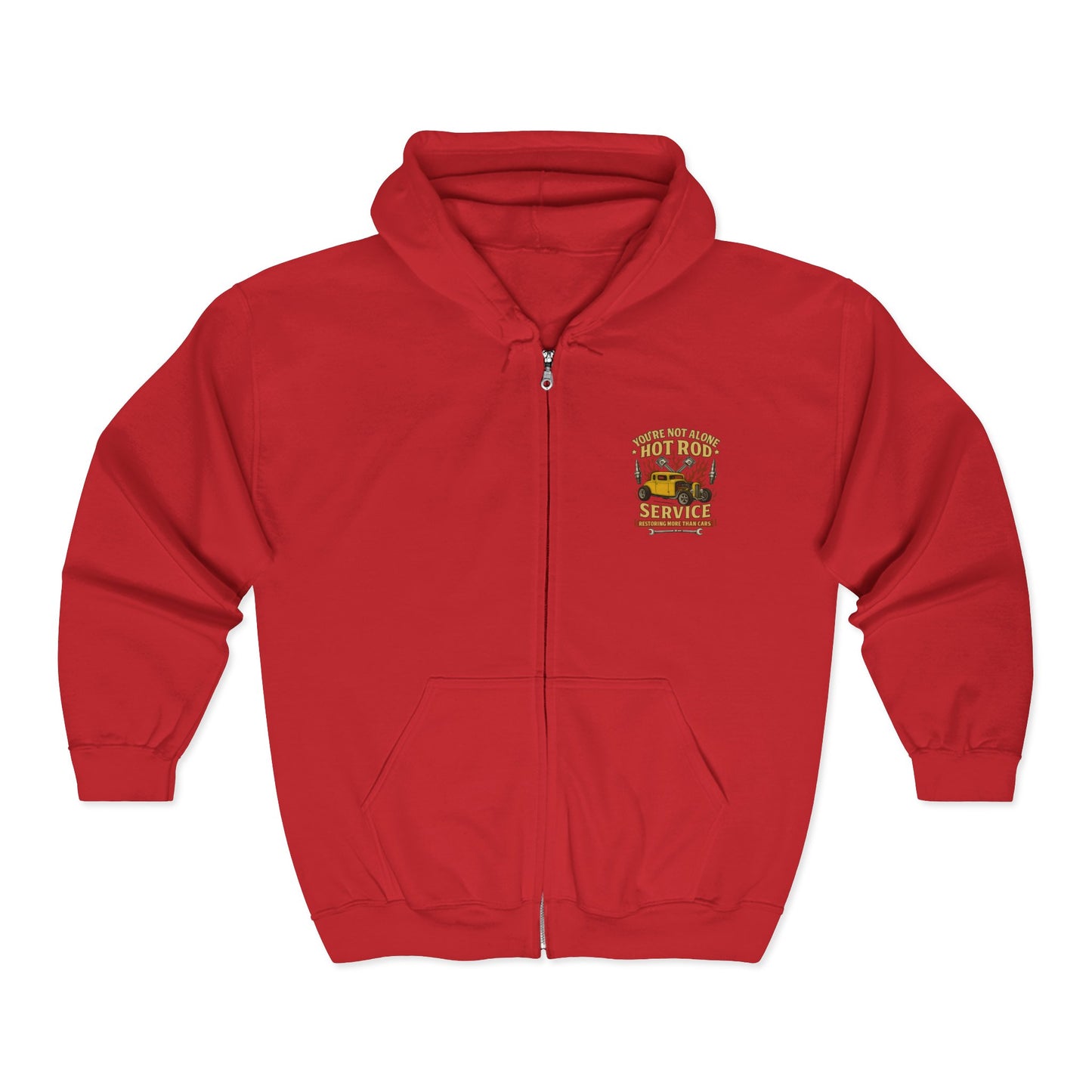 Hot Rod Full Zip Up Hoodie