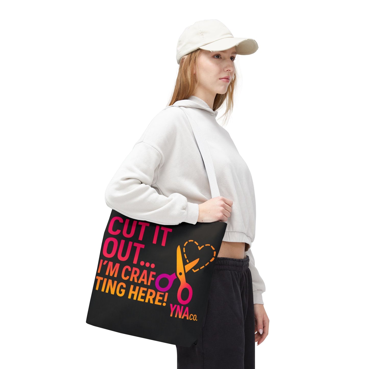 You're Not Alone Tote Bag – Crafting Edition (Black)
