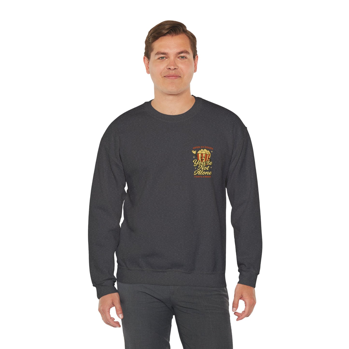 Open 24 Hours Crewneck Sweatshirt - Popcorn Edition