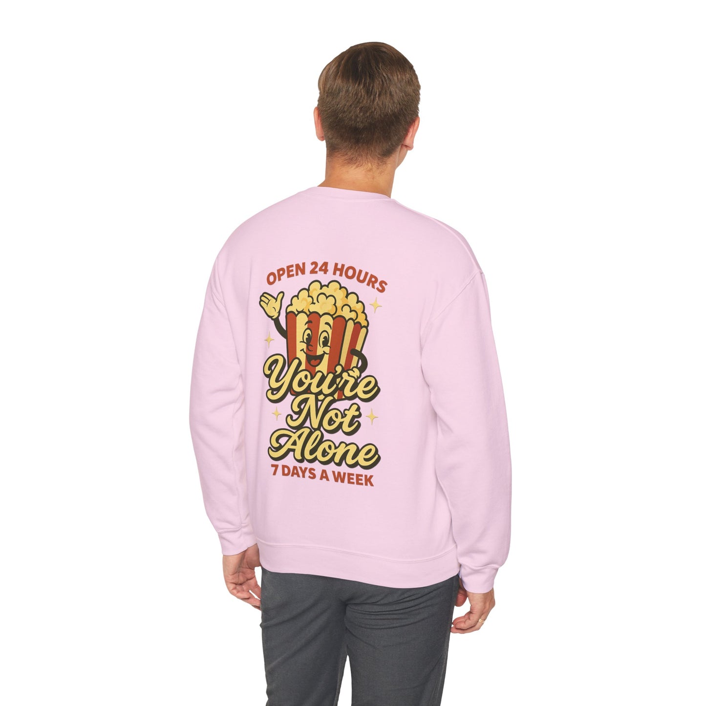 Open 24 Hours Crewneck Sweatshirt - Popcorn Edition