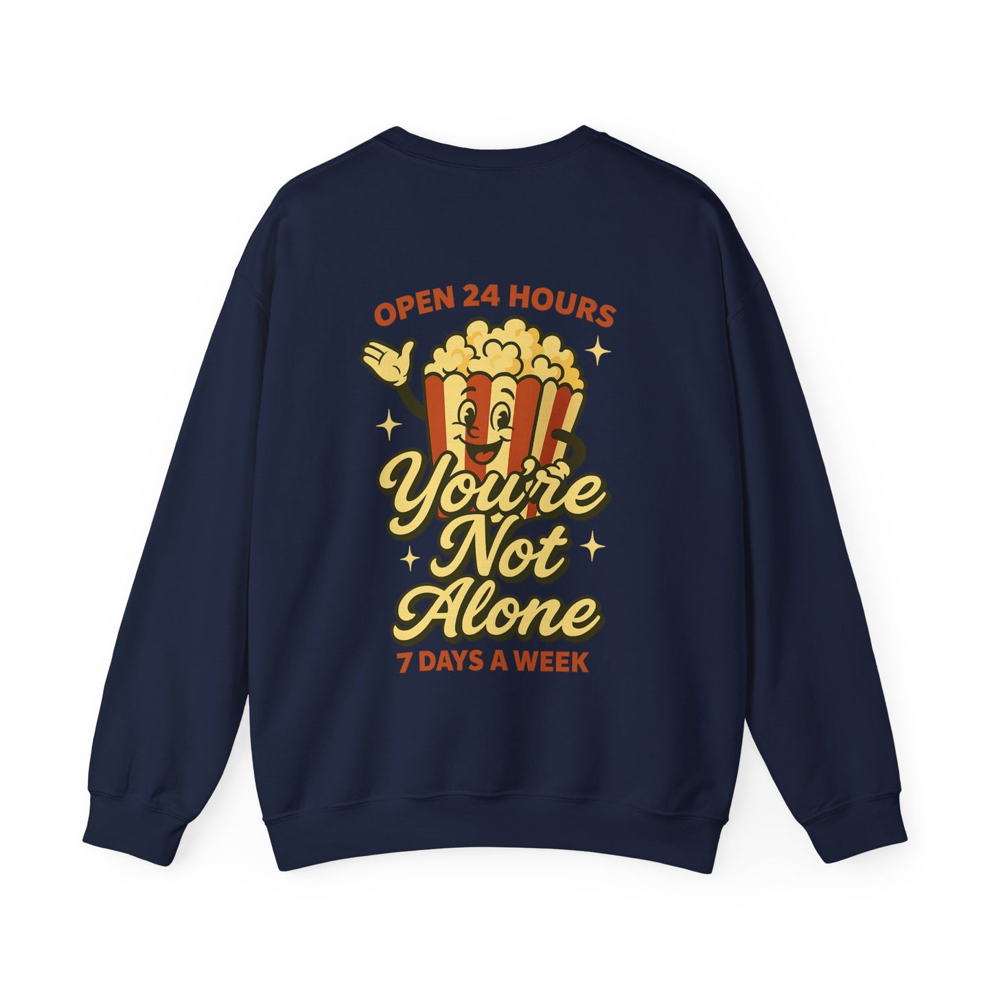 Open 24 Hours Crewneck Sweatshirt - Popcorn Edition