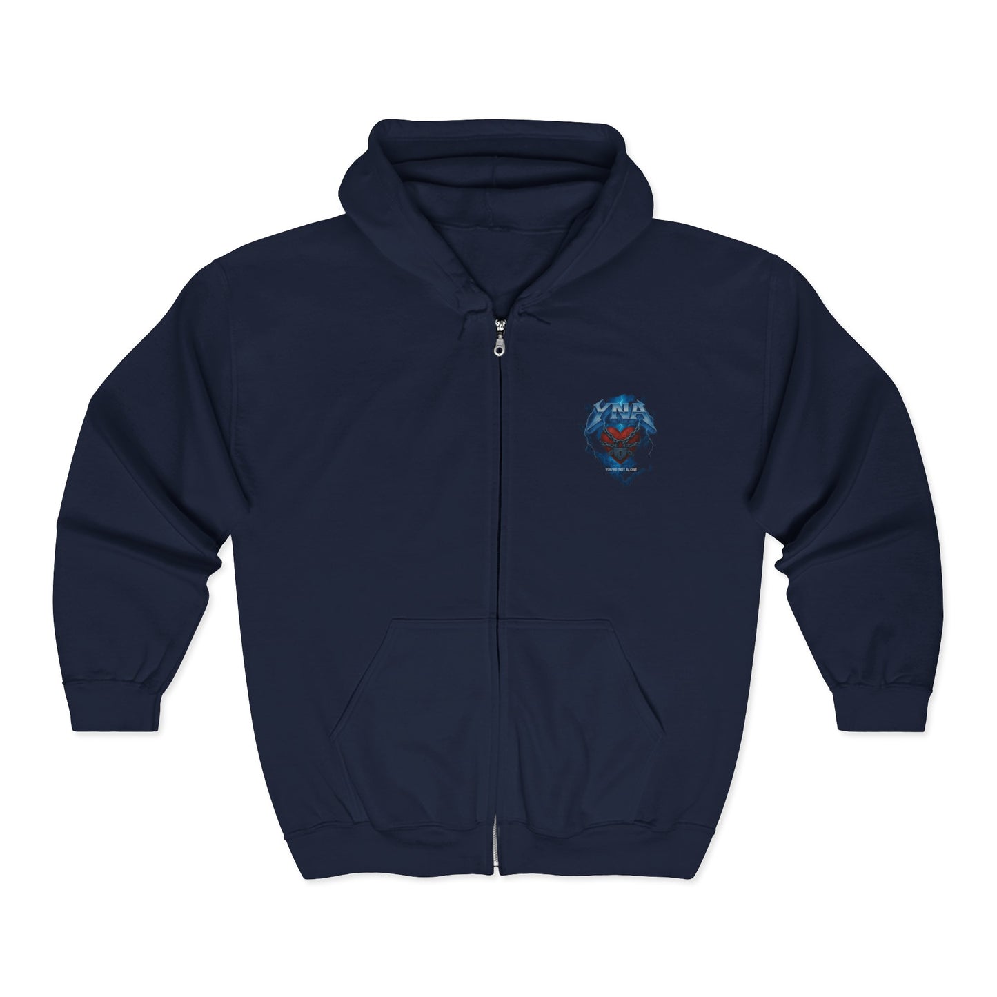 Rock Full Zip Up Hooded Sweatshirt