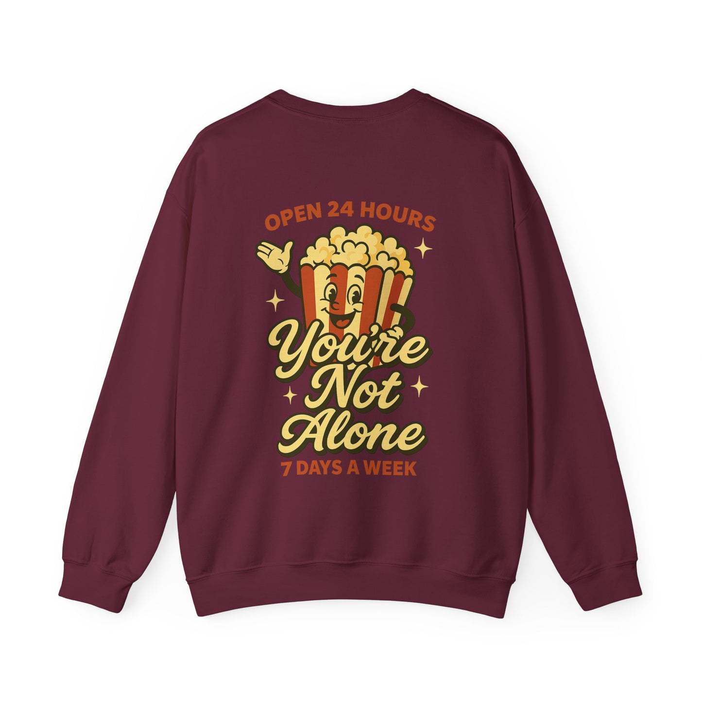 Open 24 Hours Crewneck Sweatshirt - Popcorn Edition