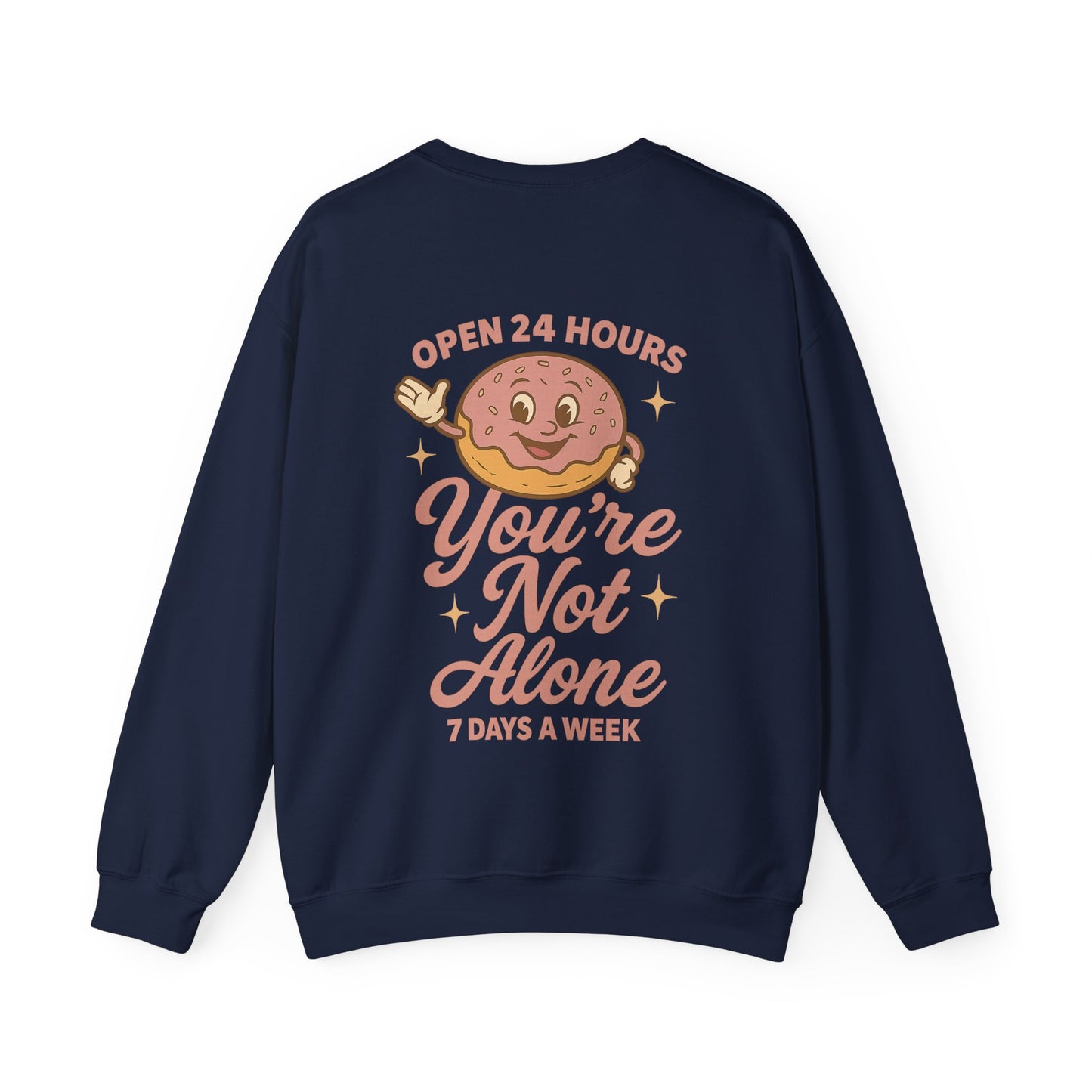 Open 24 Hours Crewneck Sweatshirt - Donut Edition