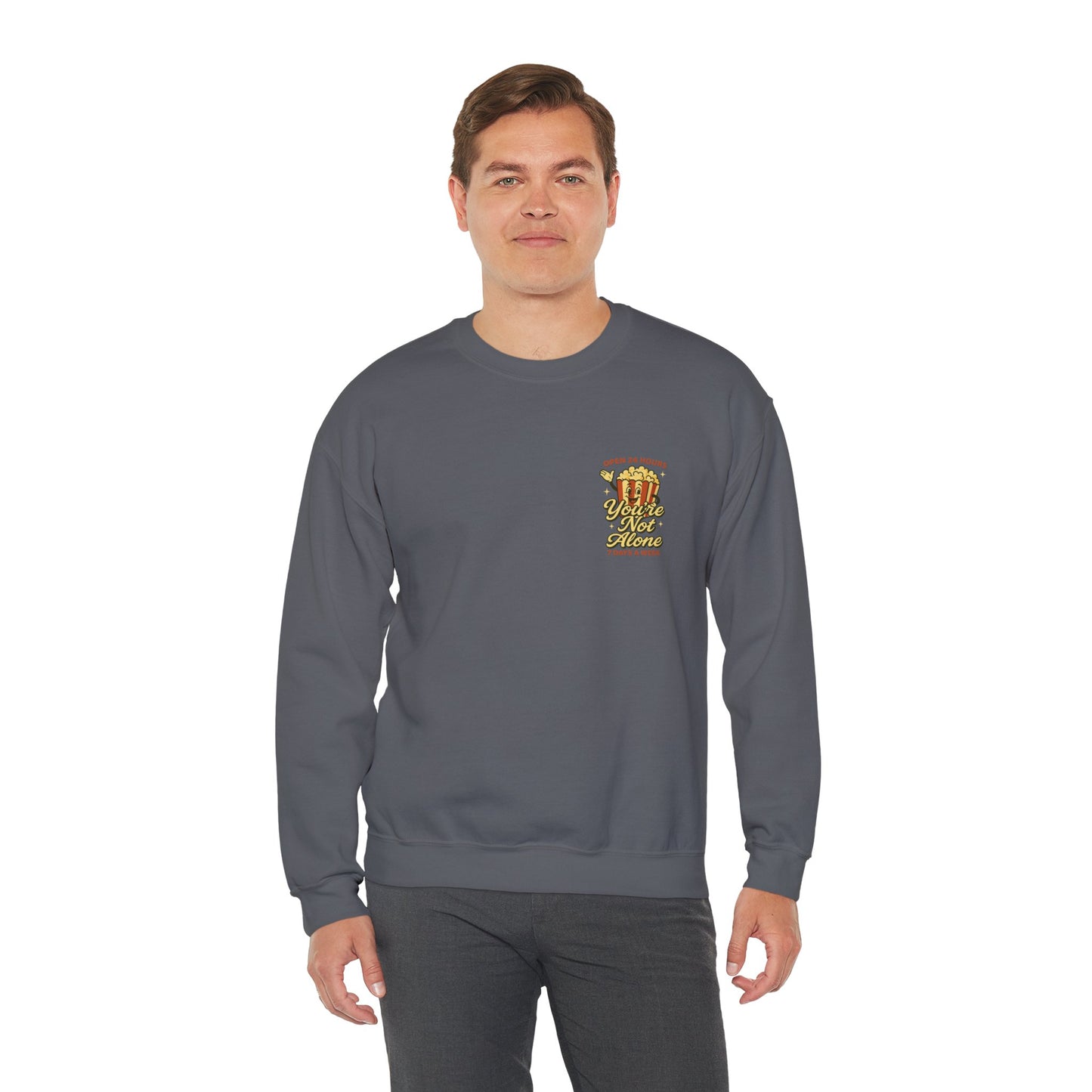 Open 24 Hours Crewneck Sweatshirt - Popcorn Edition