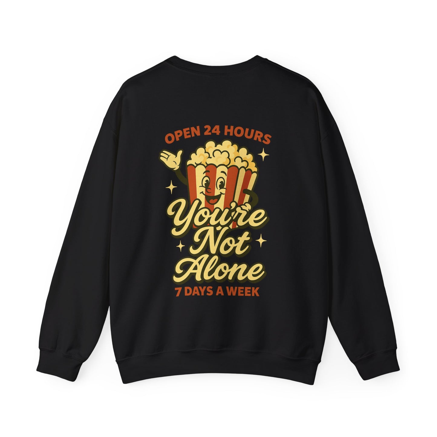 Open 24 Hours Crewneck Sweatshirt - Popcorn Edition