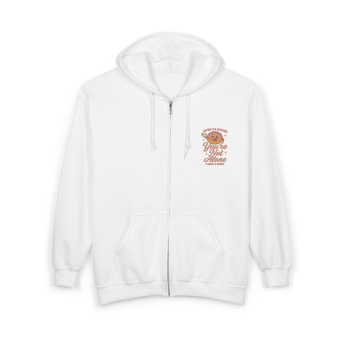 Open 24 Hours Full Zip Up Hoodie Donut Edition