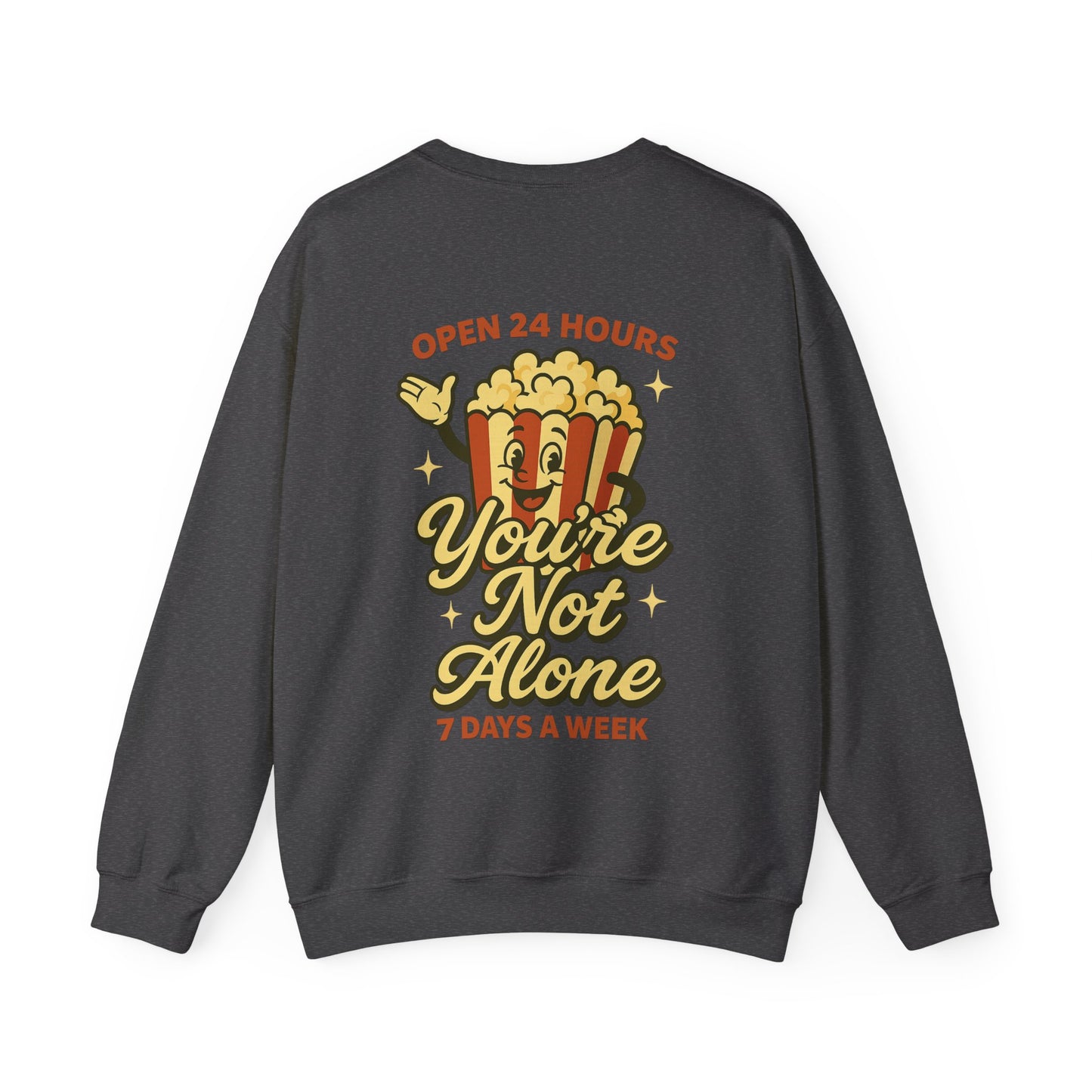Open 24 Hours Crewneck Sweatshirt - Popcorn Edition