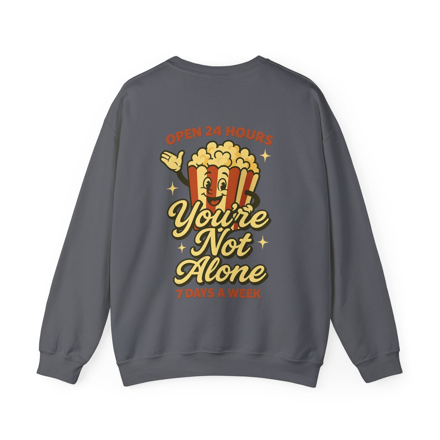 Open 24 Hours Crewneck Sweatshirt - Popcorn Edition