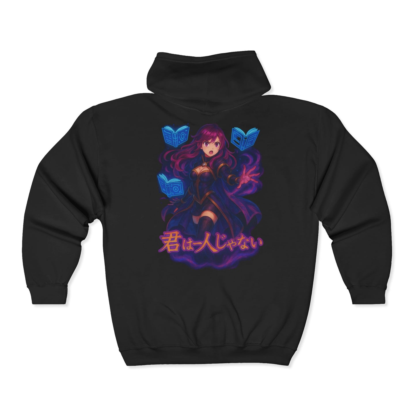 Anime Full Zip Up Hooded Sweatshirt