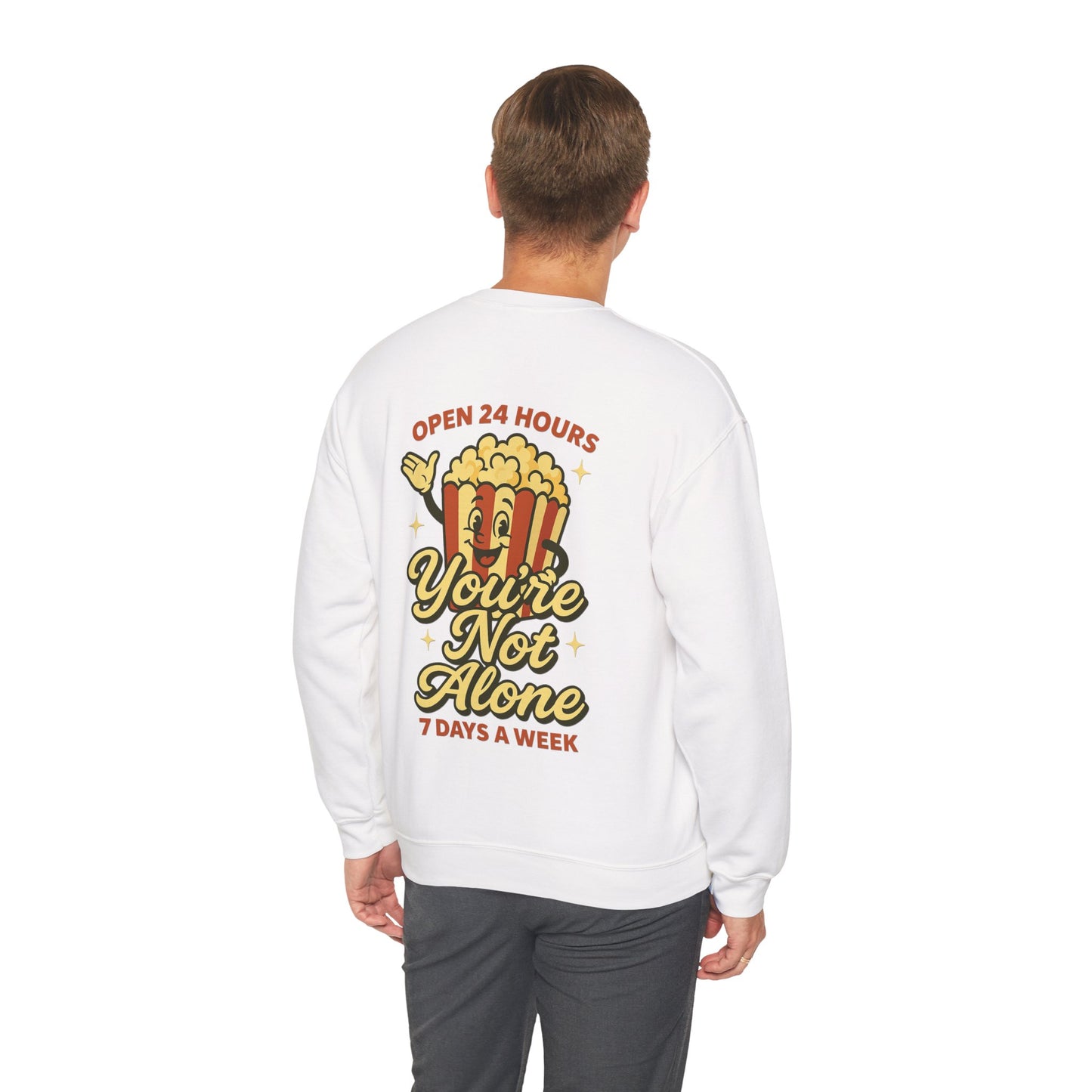 Open 24 Hours Crewneck Sweatshirt - Popcorn Edition