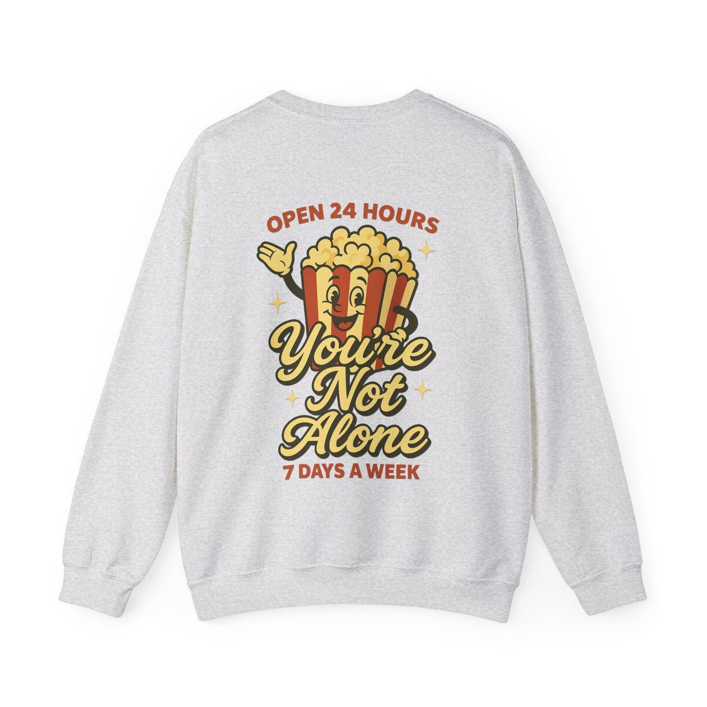 Open 24 Hours Crewneck Sweatshirt - Popcorn Edition