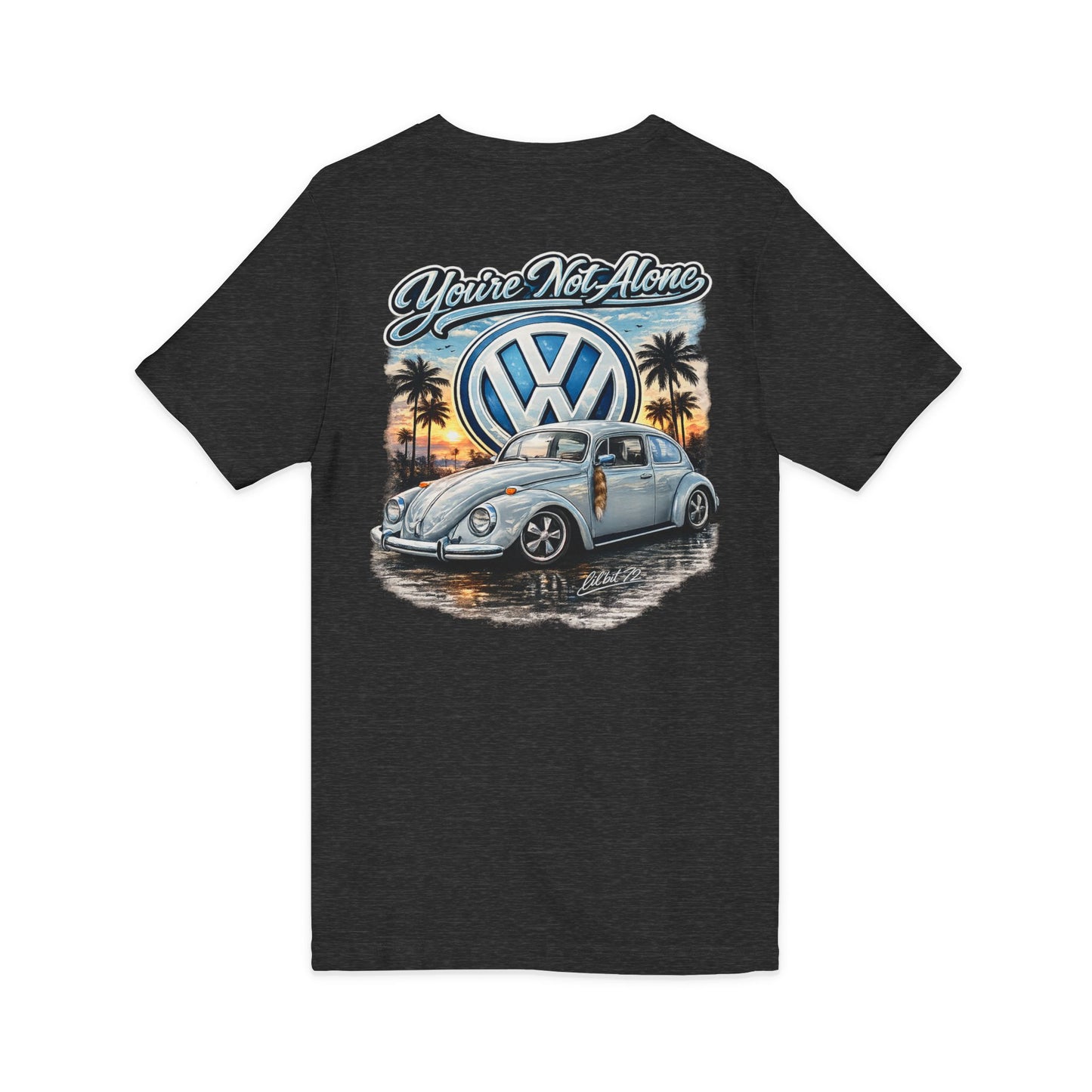 Lil'bit 72 VW Bug Women's V-Neck Tee