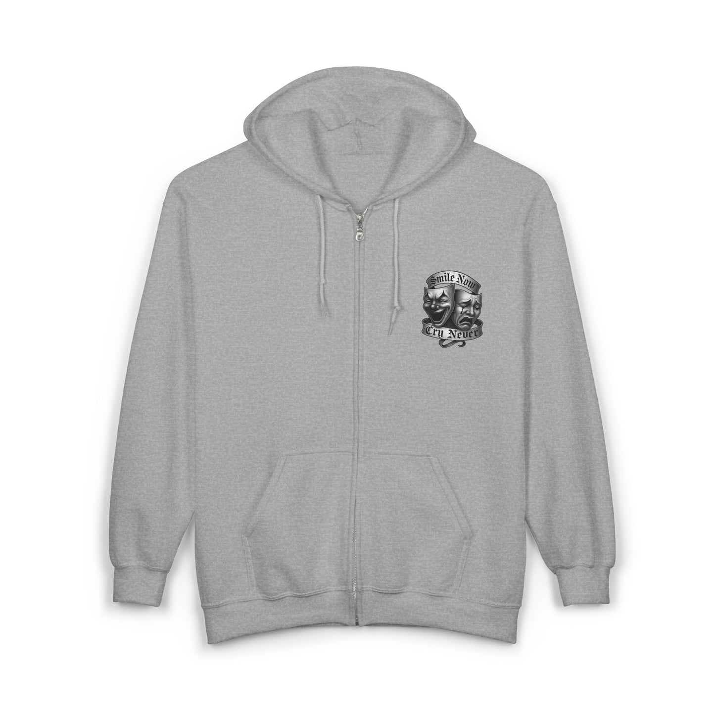 Smile Now, Cry Never Full Zip Up Hooded Sweatshirt