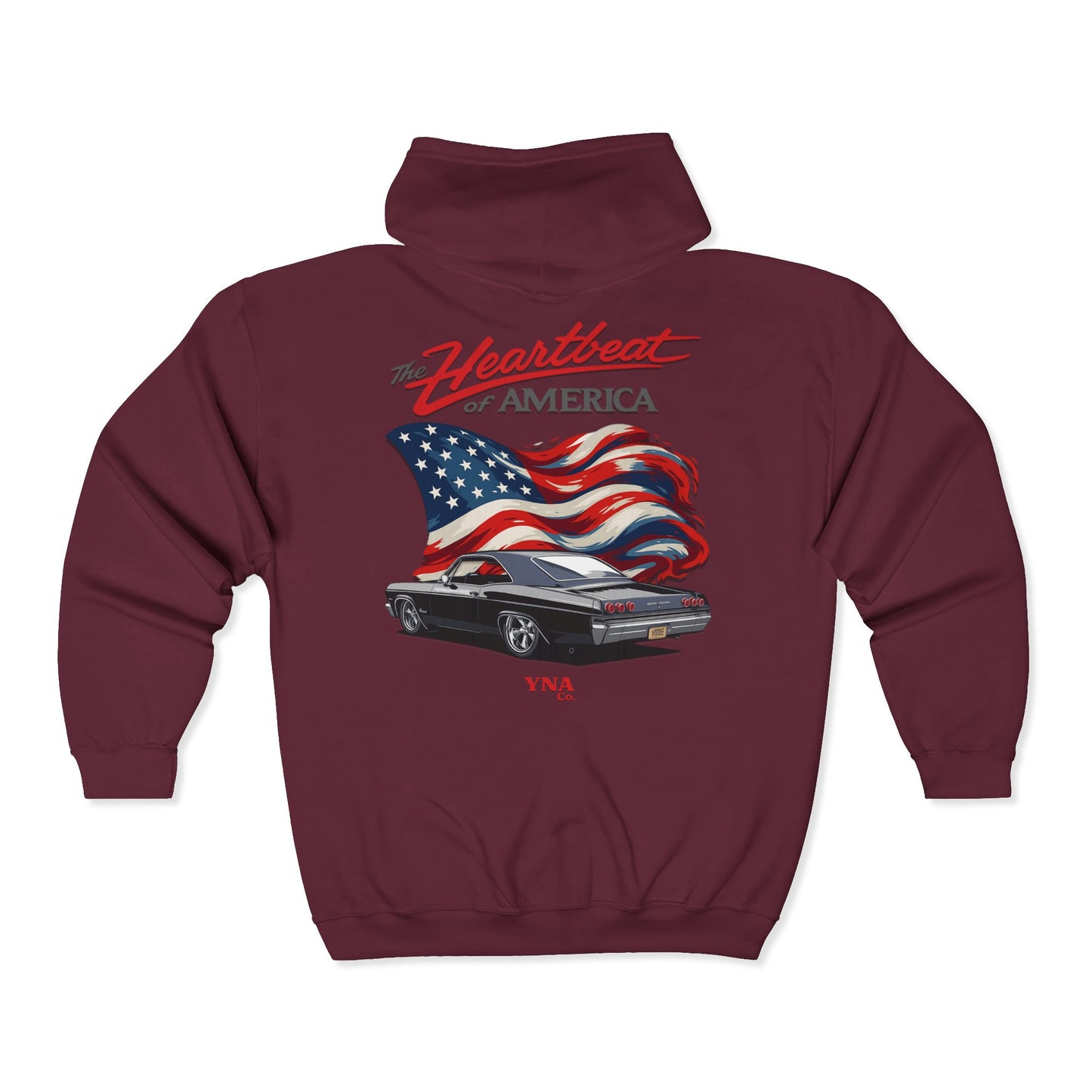 The Heartbeat of America Full Zip Up Hoodie