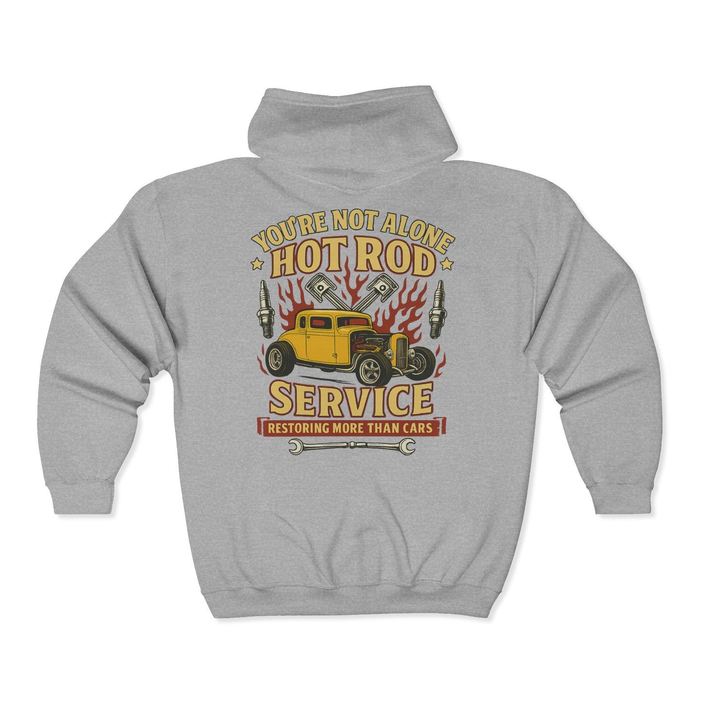 Hot Rod Full Zip Up Hoodie