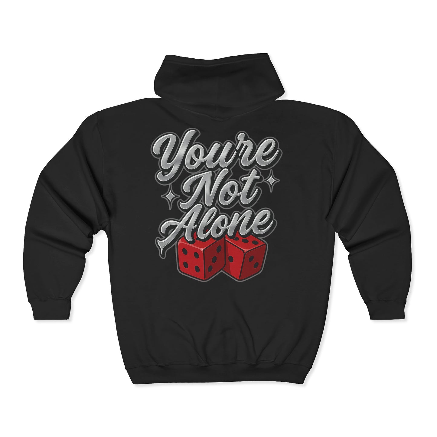 Dice Full Zip Up Hooded Sweatshirt