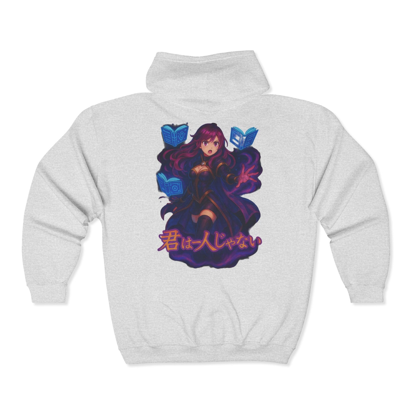 Anime Full Zip Up Hooded Sweatshirt