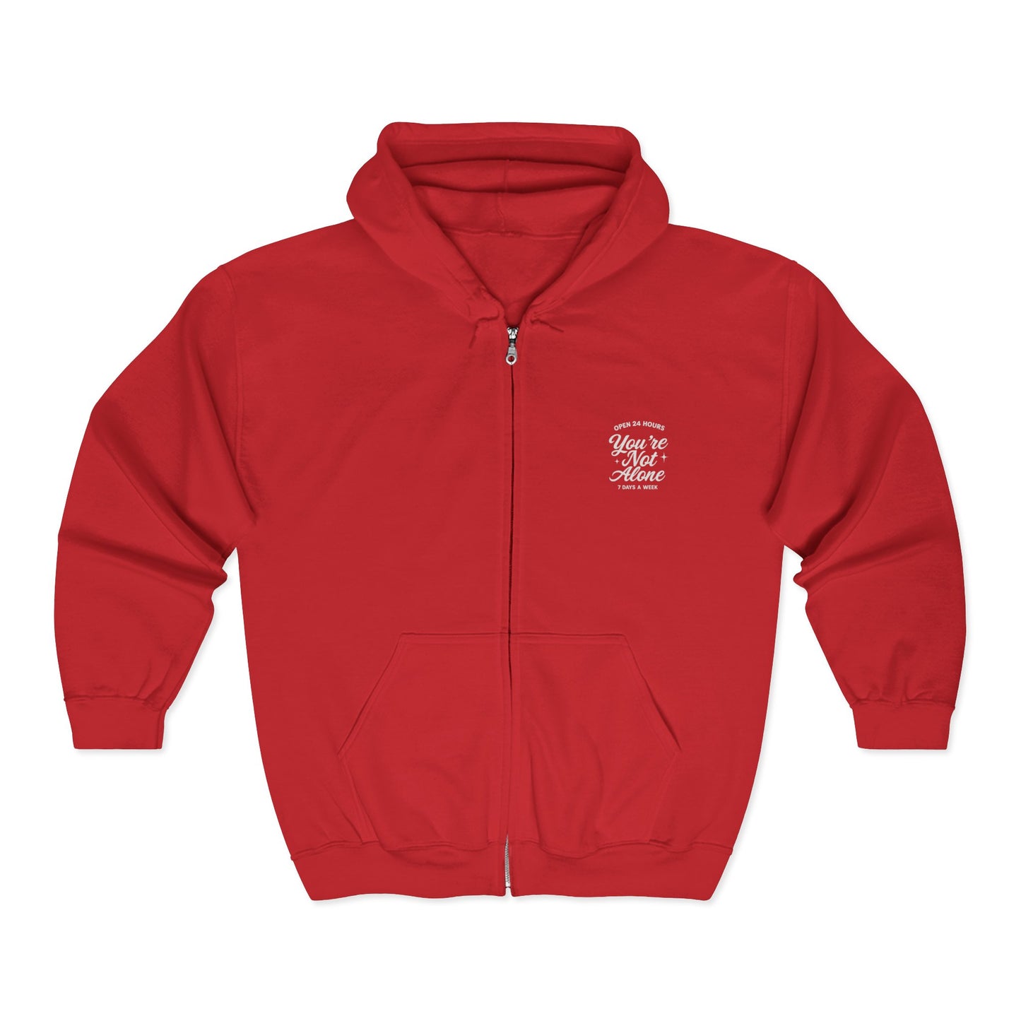 Open 24 Hours Full Zip Up Hoodie