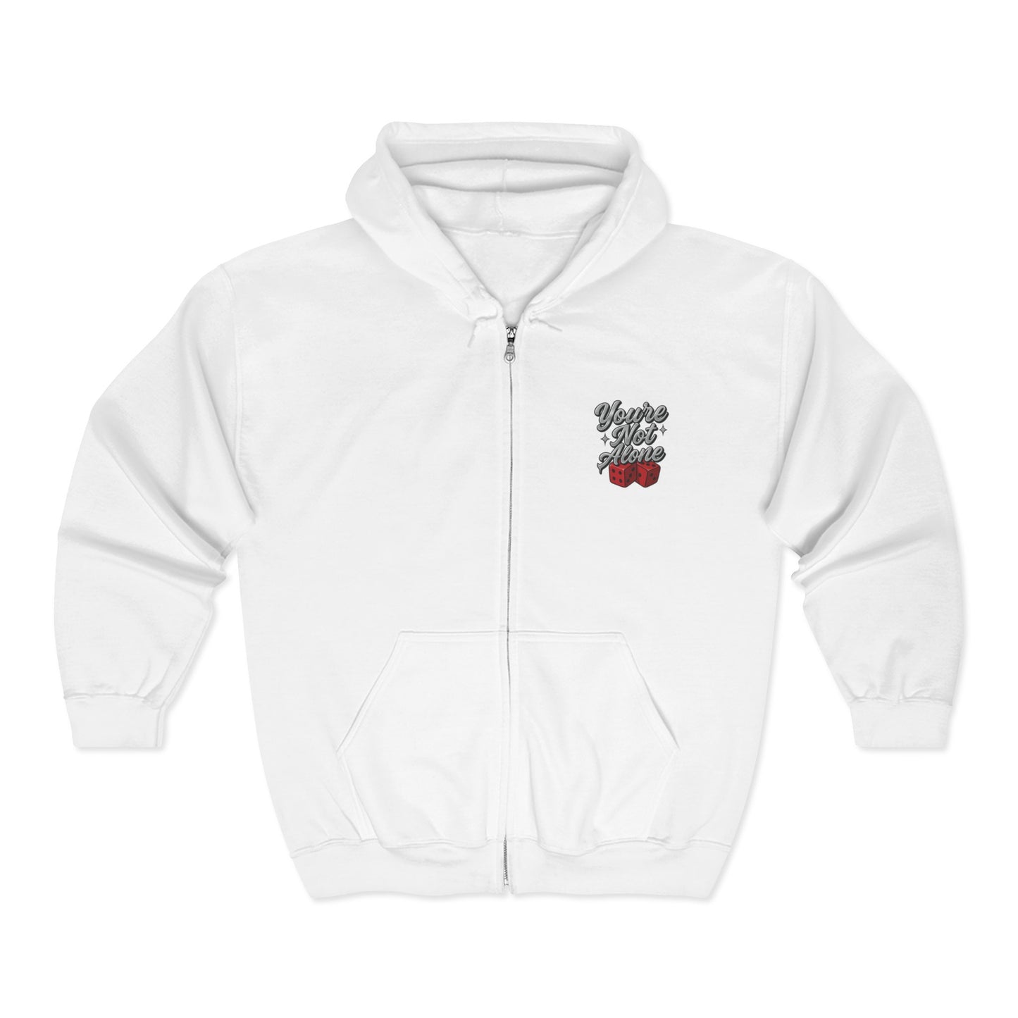 Dice Full Zip Up Hooded Sweatshirt
