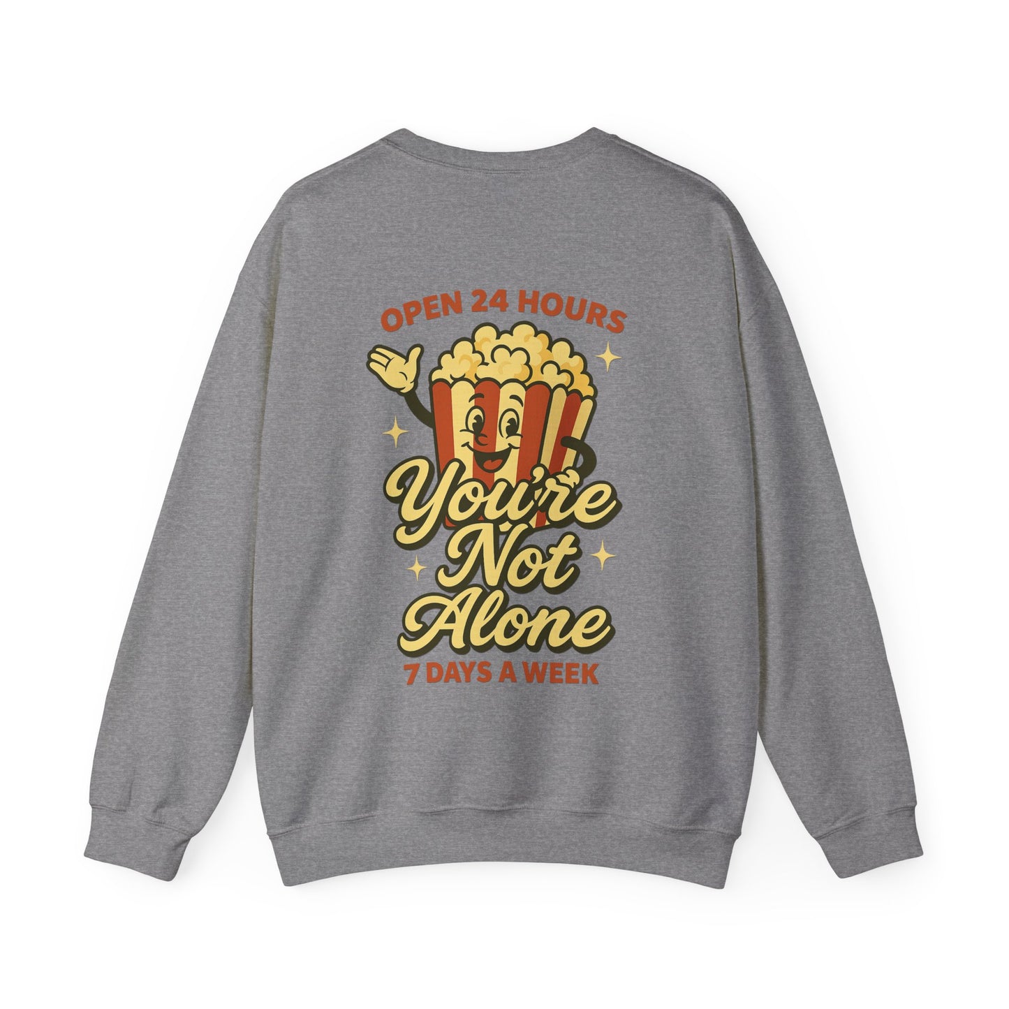 Open 24 Hours Crewneck Sweatshirt - Popcorn Edition
