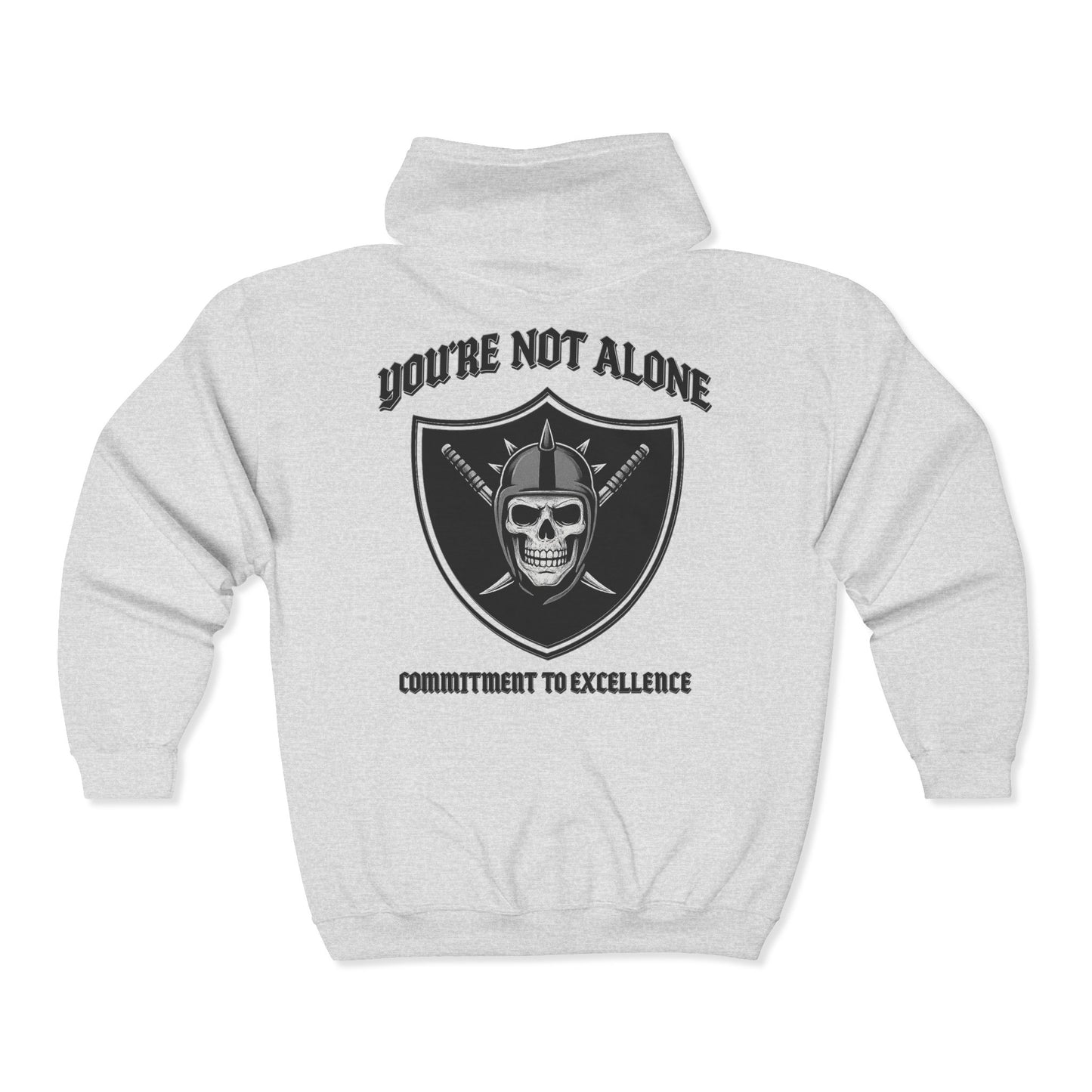 Commitment To Excellence Full Zip Up Hooded Sweatshirt