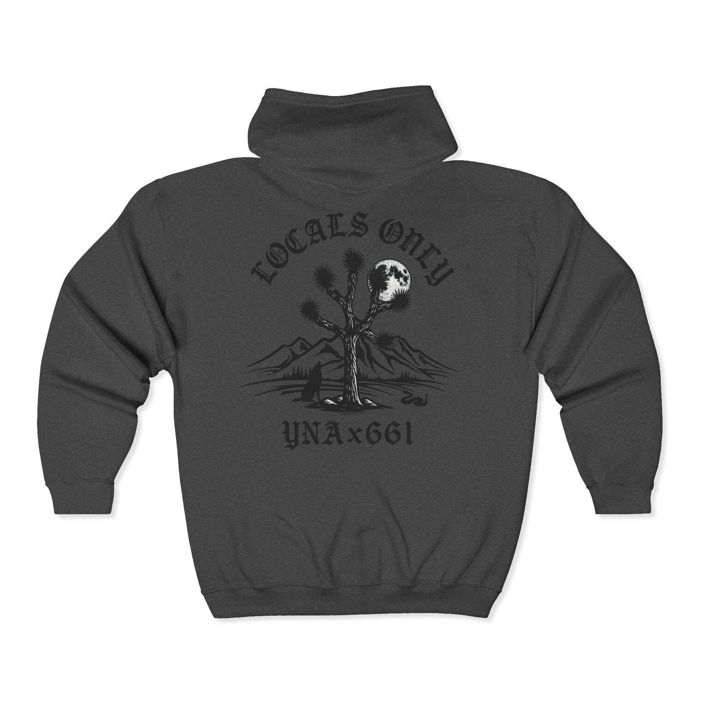 Locals Only Full Zip Up Hooded Sweatshirt