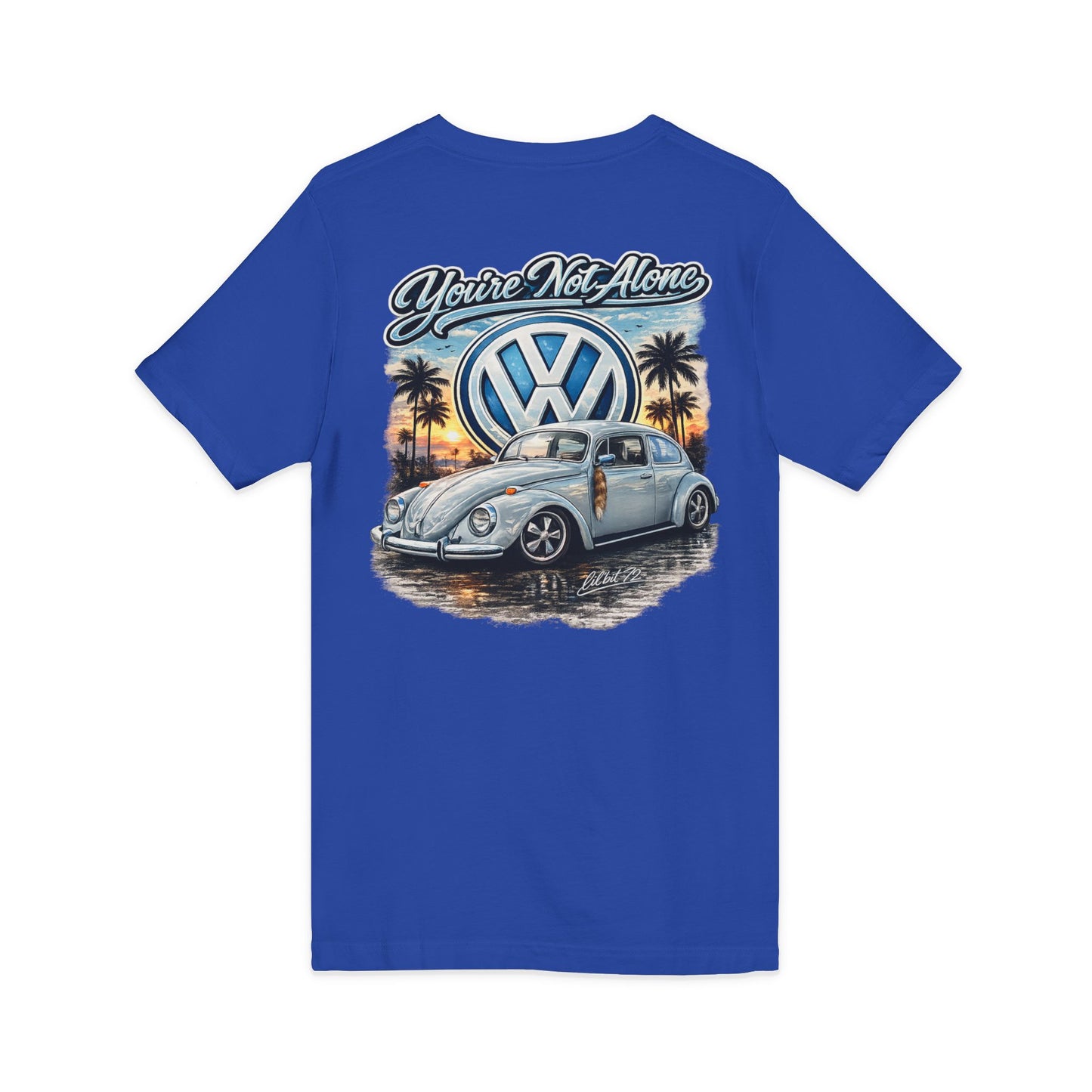Lil'bit 72 VW Bug Women's V-Neck Tee