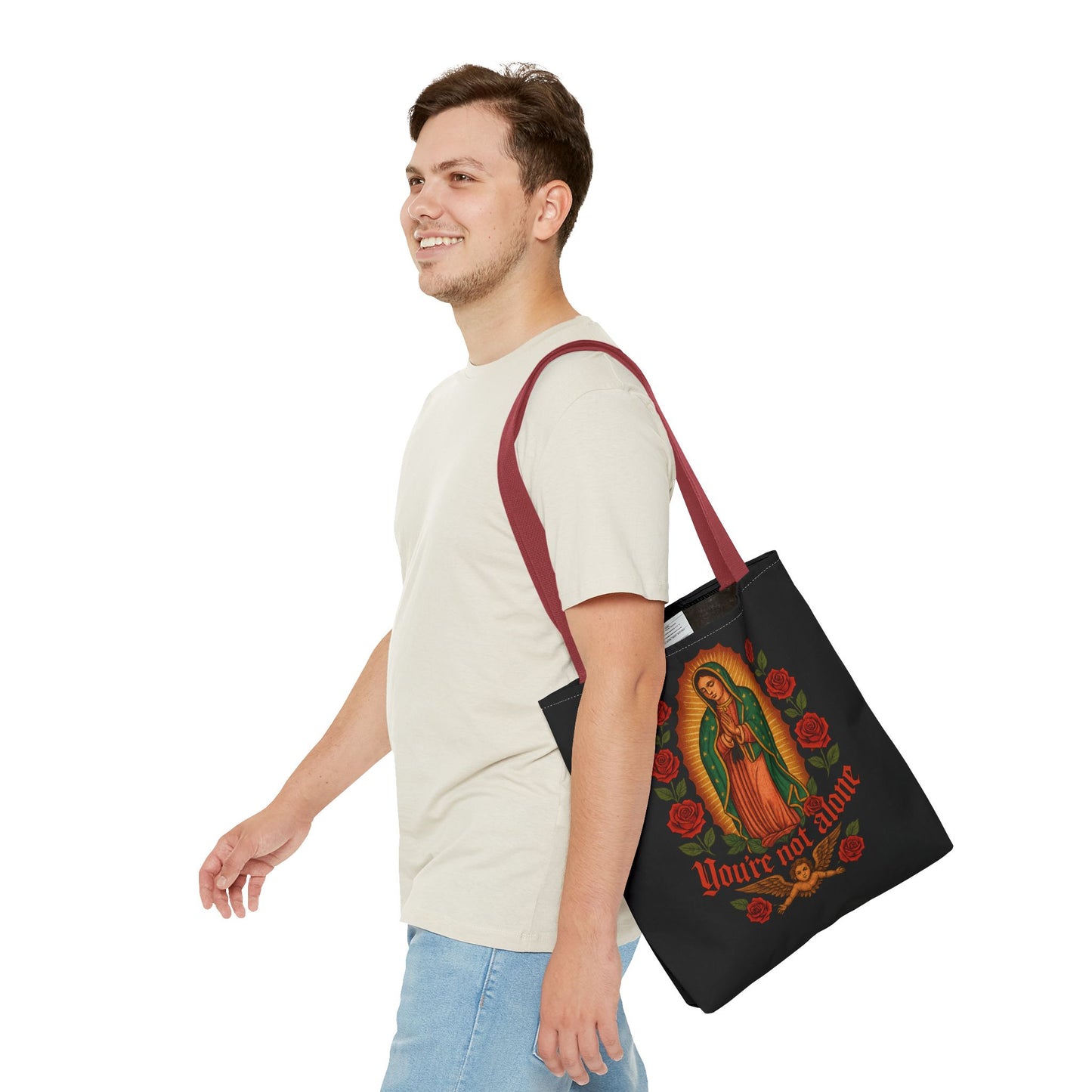 You're Not Alone Tote Bag – Lady of Guadalupe Edition