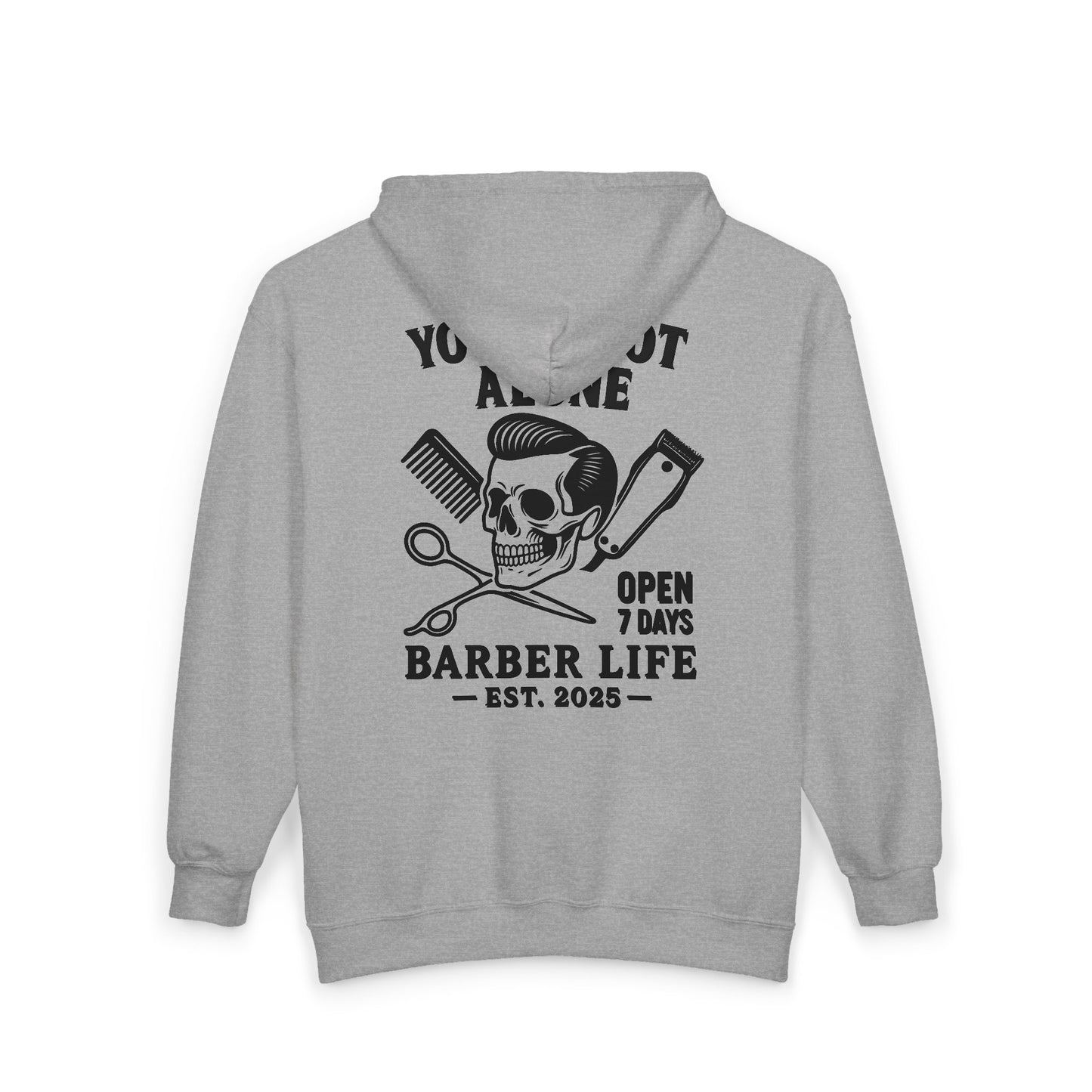 Barber Life Full Zip Up Hoodie
