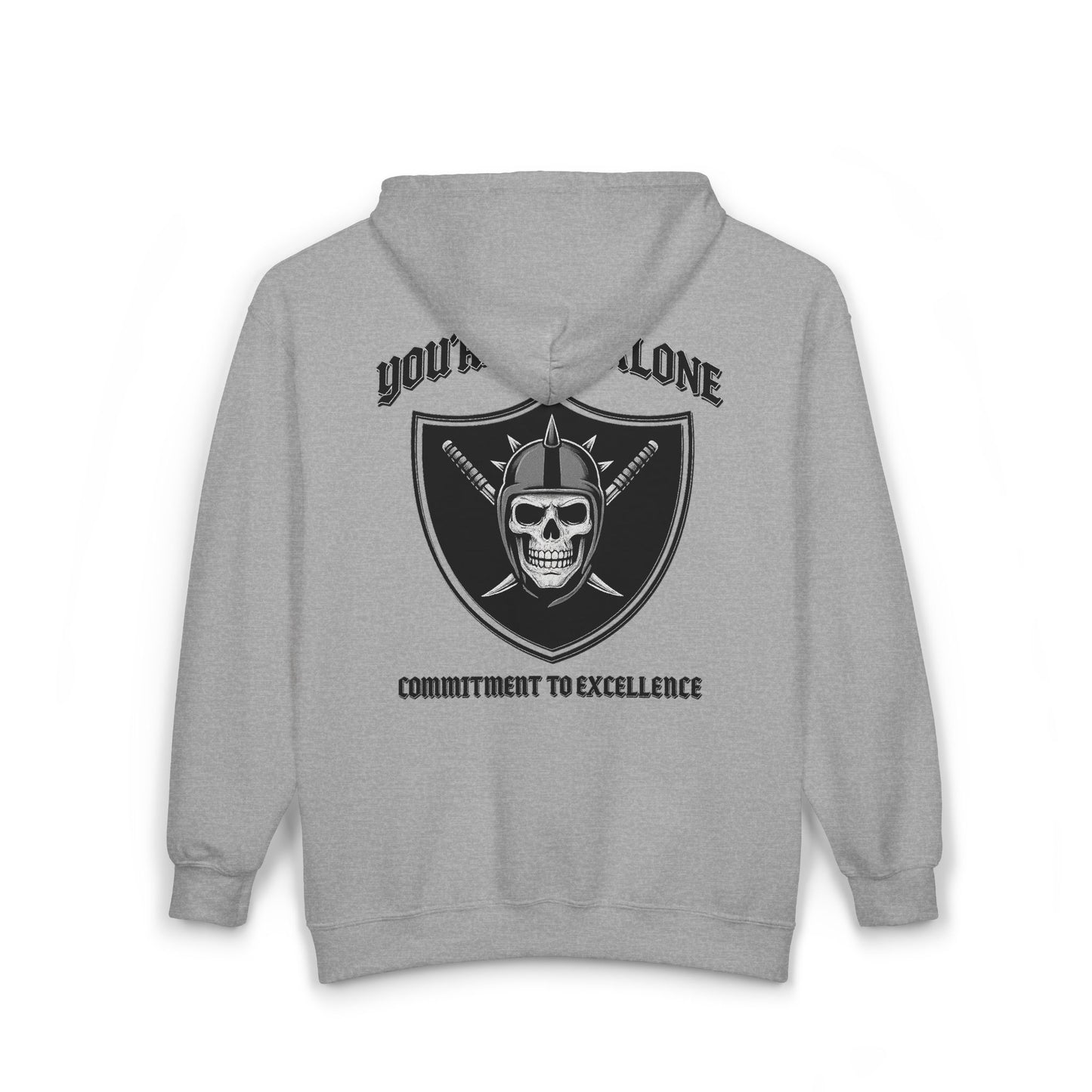 Commitment To Excellence Full Zip Up Hooded Sweatshirt