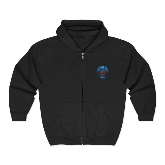 Rock Full Zip Up Hooded Sweatshirt