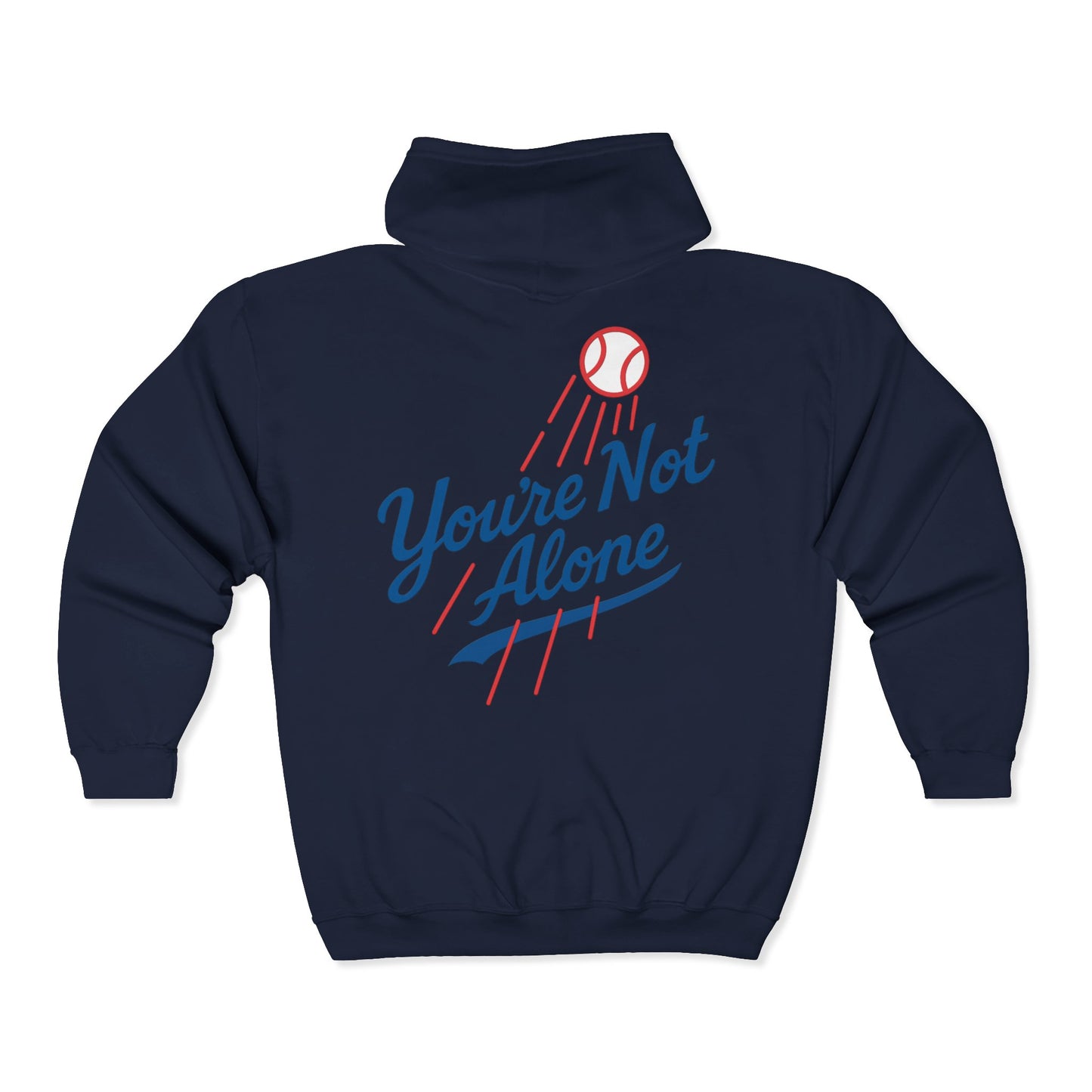 Baseball II Full Zip Up Hooded Sweatshirt