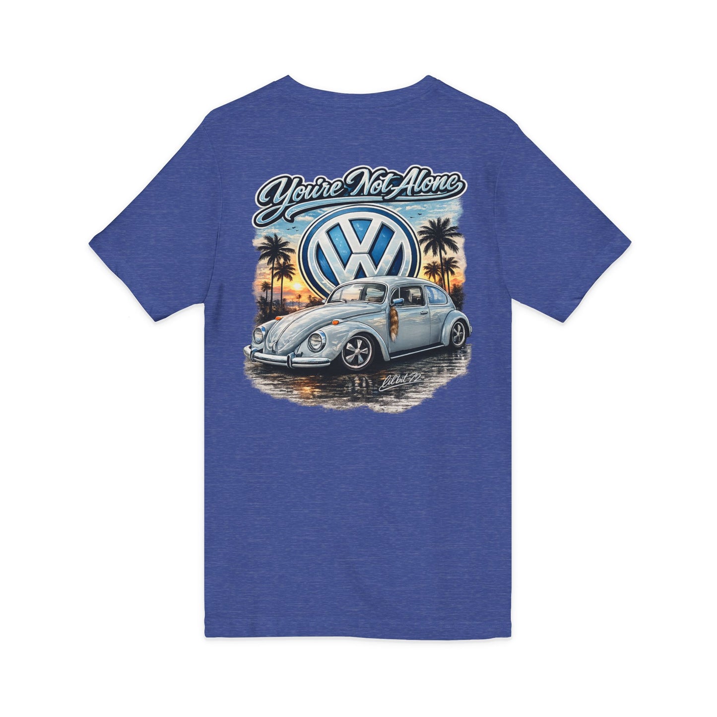 Lil'bit 72 VW Bug Women's V-Neck Tee
