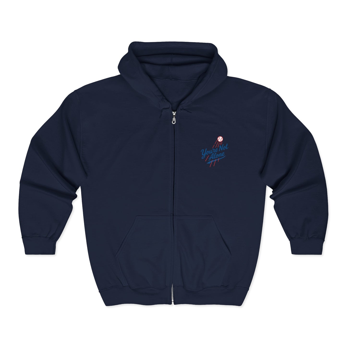 Baseball II Full Zip Up Hooded Sweatshirt