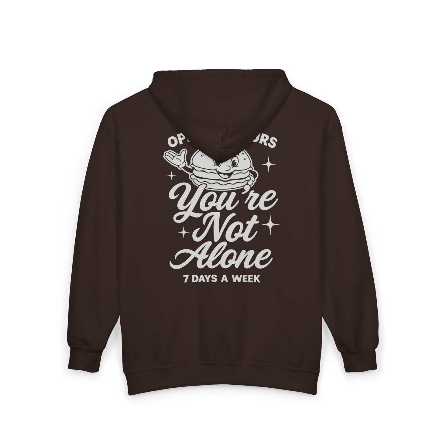 Open 24 Hours Full Zip Up Hoodie